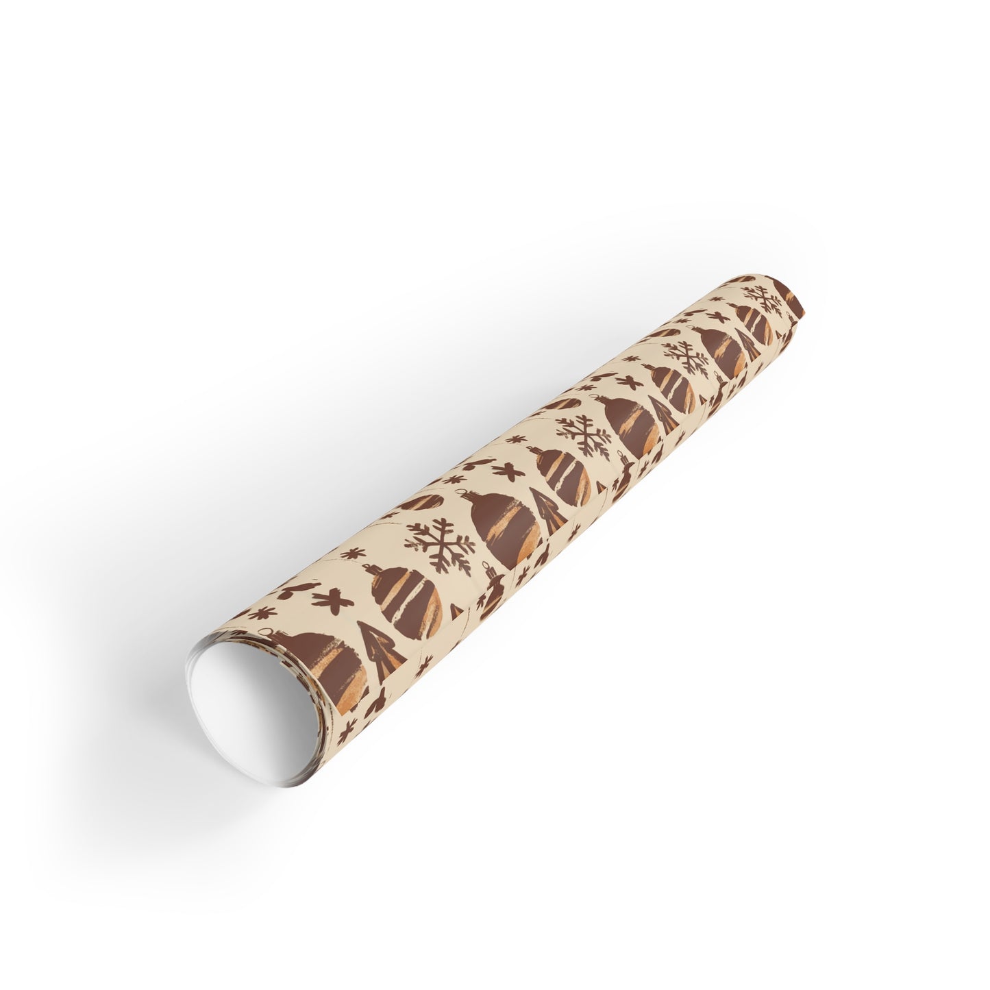 Vampire Art Retro Luxe Eco-Friendly Gift Wrapping Paper Roll (1 pc) - 1950s Christmas Trees in Brown - Made in the UK