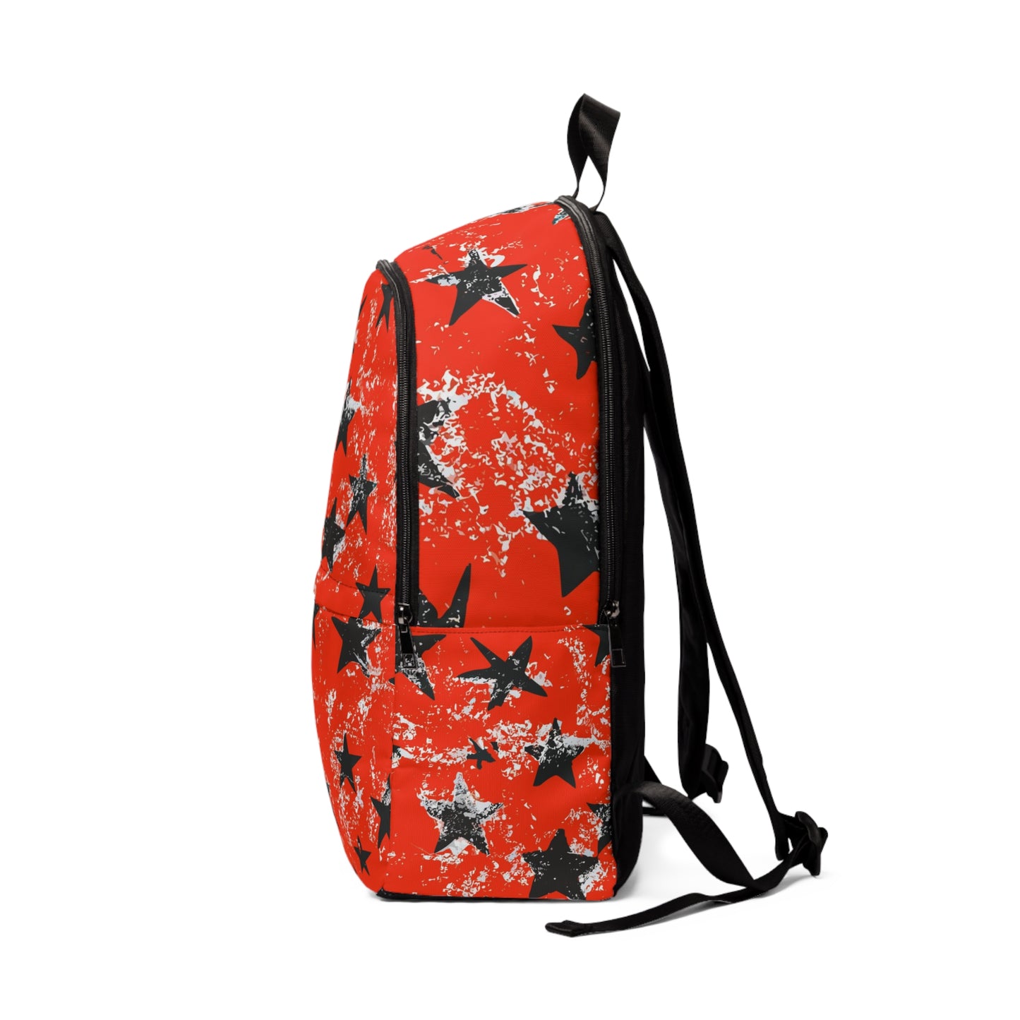 Vampire Art Grunge Red and Black Stars Unisex Fabric Backpack
