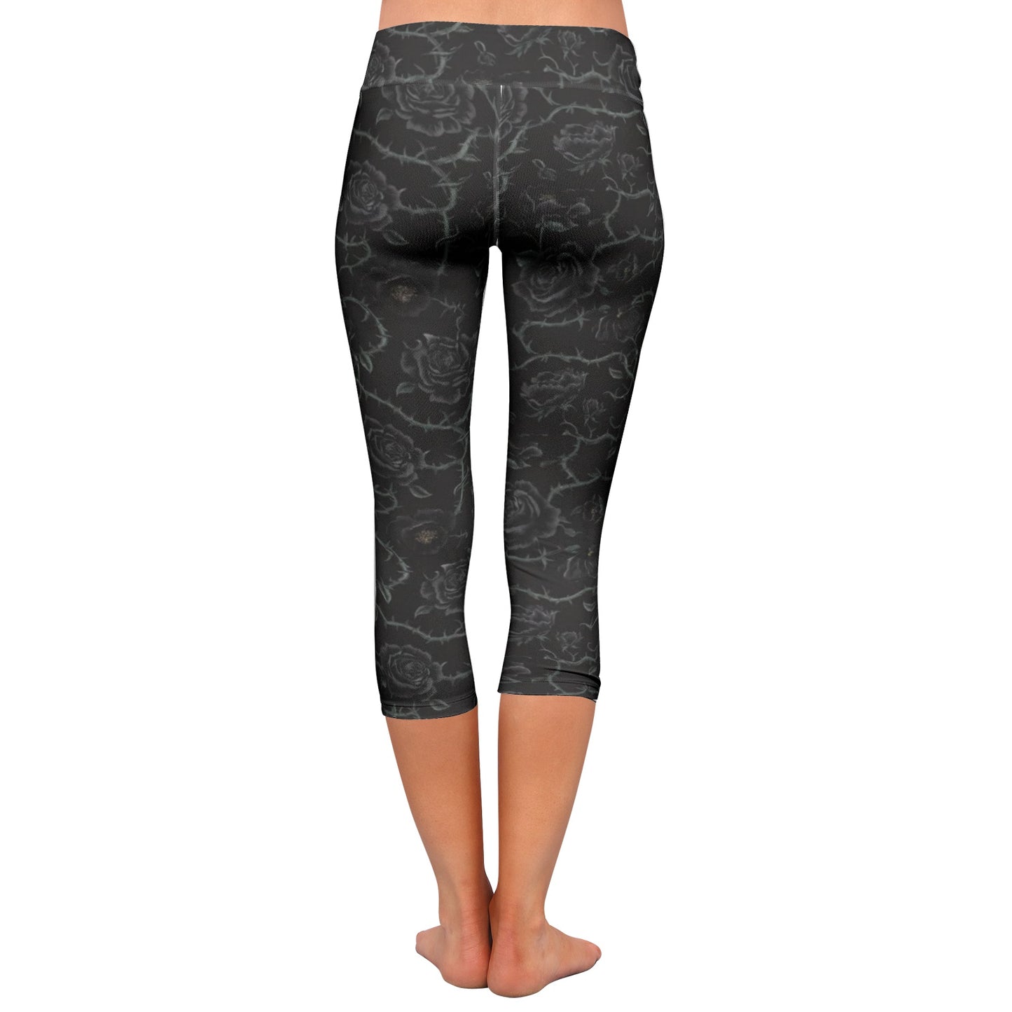 Vampire Art Whimsigoth Yoga Capri Leggings - Thorns