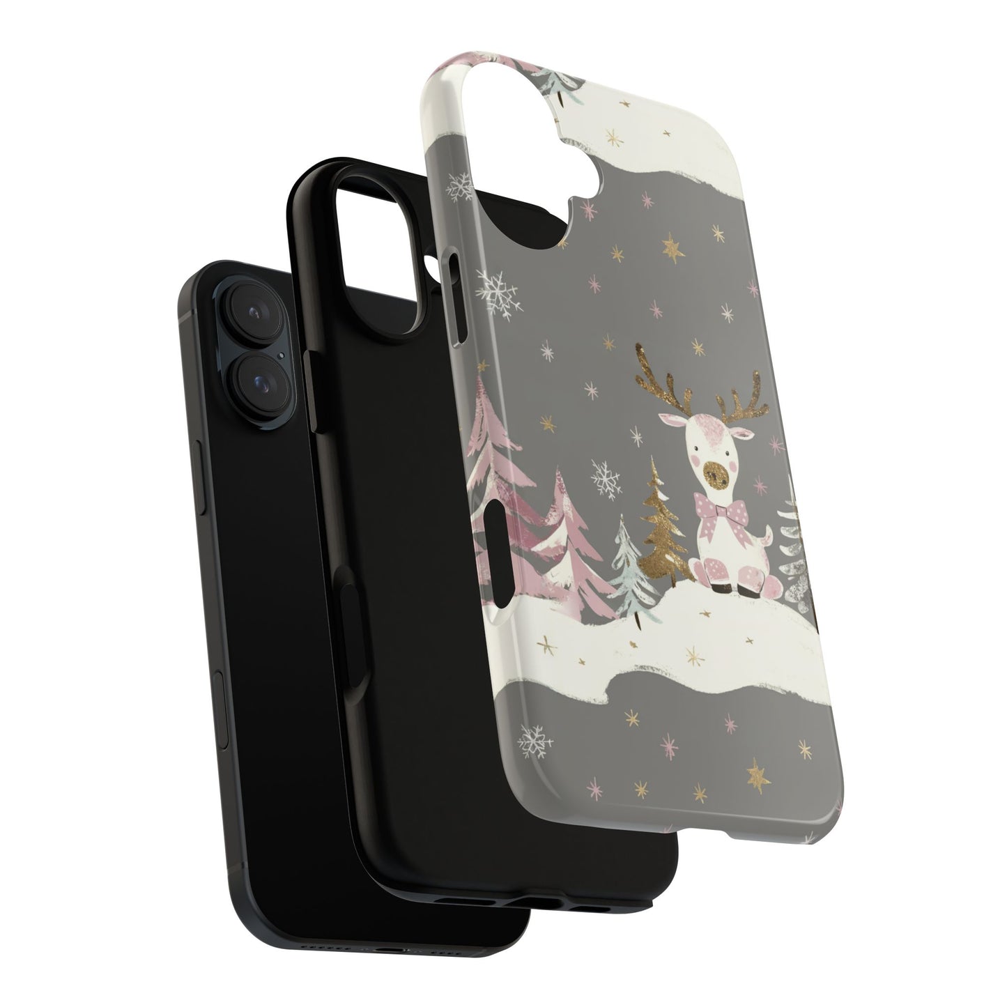 Vampire Art Vintage and Edgy iPhone 16 Tough Case - Christmas Reindeer