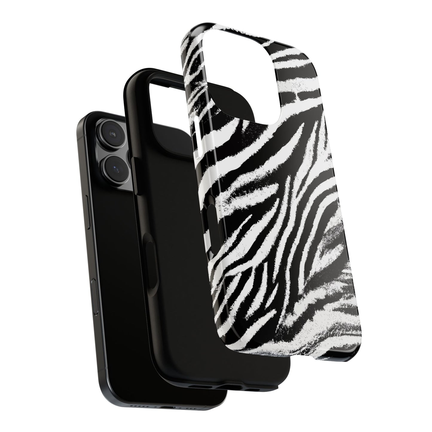 Vampire Art Vintage and Edgy iPhone 16 Tough Case - Grunge Zebra