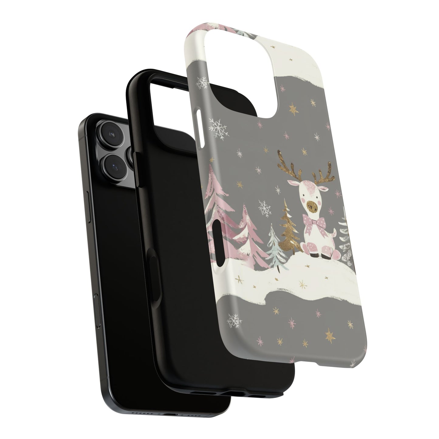 Vampire Art Vintage and Edgy iPhone 16 Tough Case - Christmas Reindeer