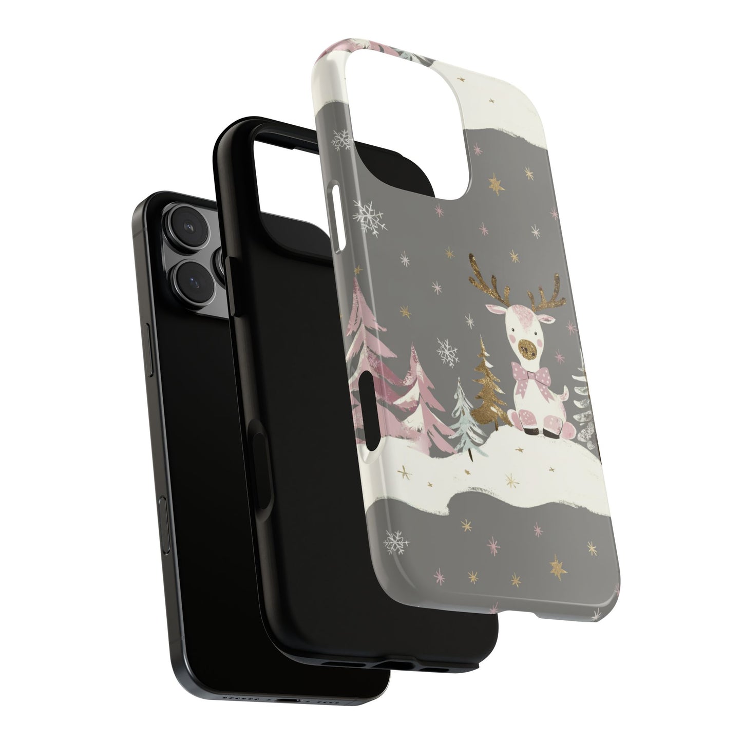 Vampire Art Vintage and Edgy iPhone 16 Tough Case - Christmas Reindeer