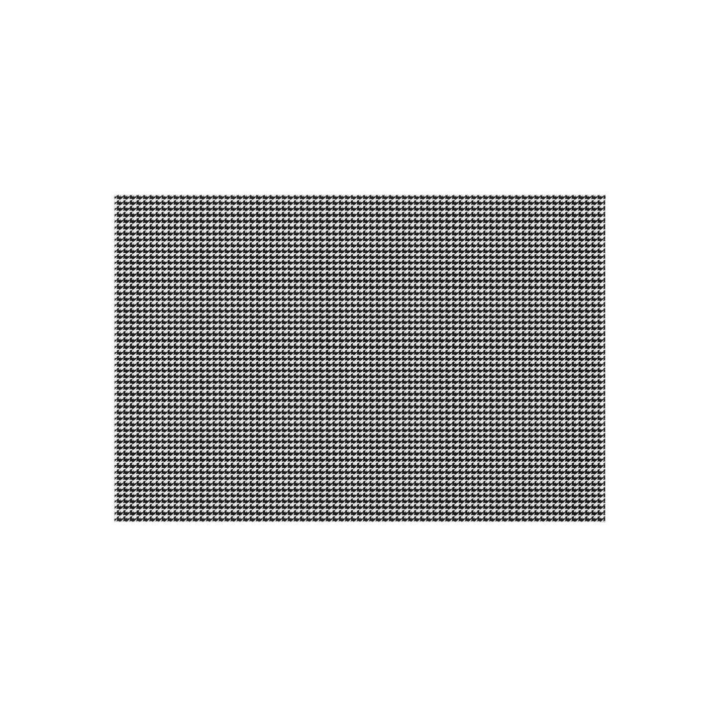 Vampire Art Preppy Grunge Houndstooth Pattern in Black and White Outdoor Rug / up to 365 cm (144'')