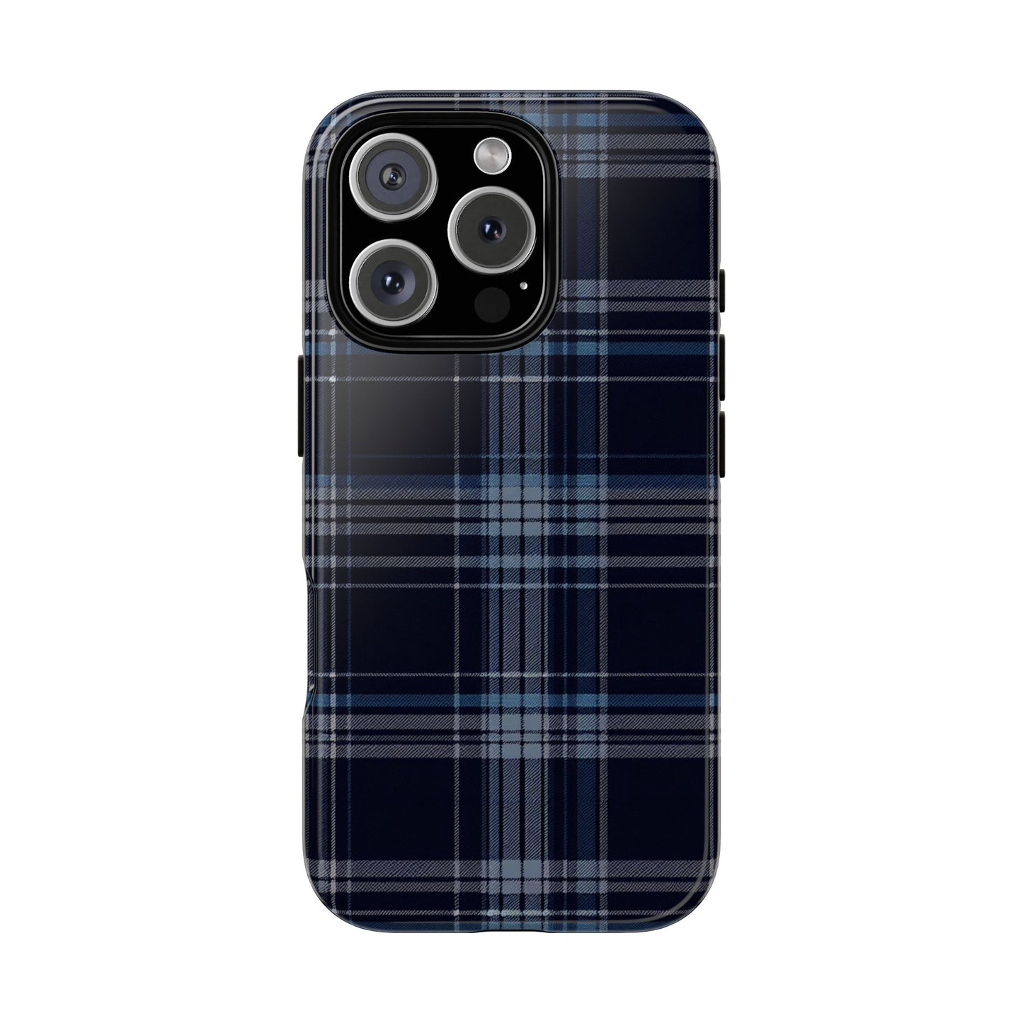 Vampire Art Vintage and Edgy iPhone 16 Tough Case - Blue Tartan