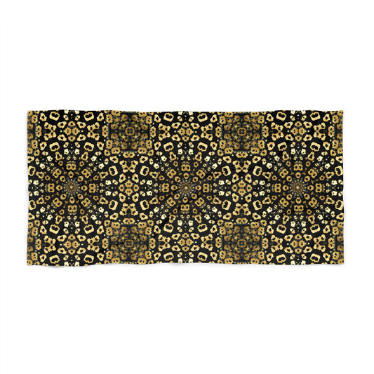 Vampire Art Psychedelic Leopard Pattern Beach Towel