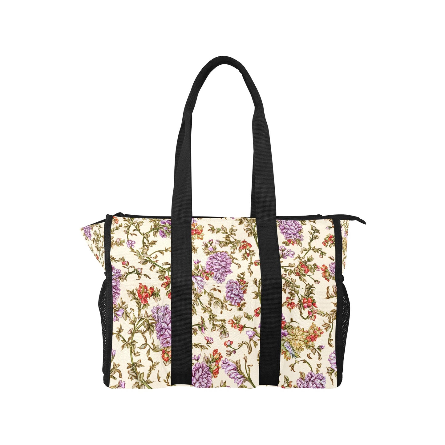 Vampire Art Retro Large Multi-pocket Beach Bag - Lilac