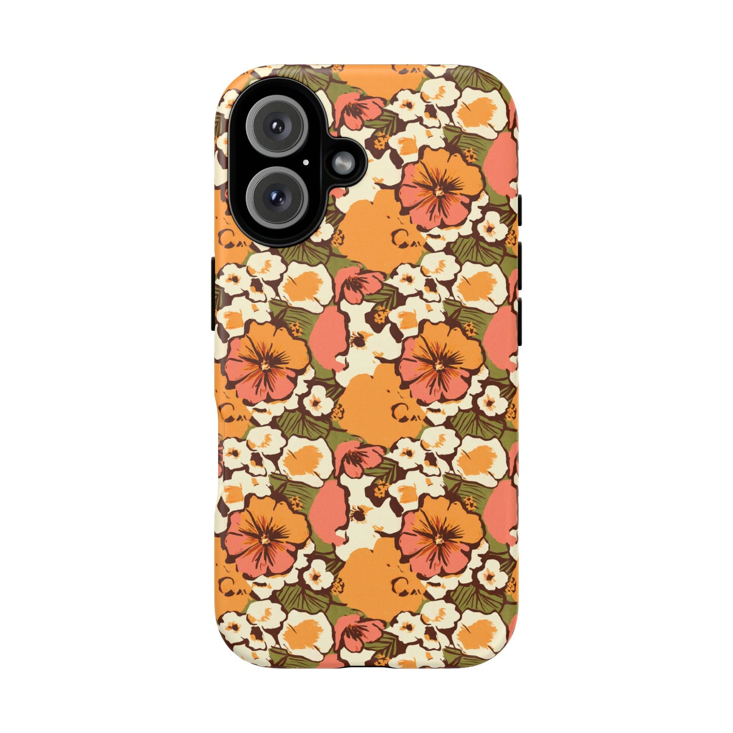 Vampire Art Vintage and Edgy iPhone 16 Tough Case - Boho Sixties Florals