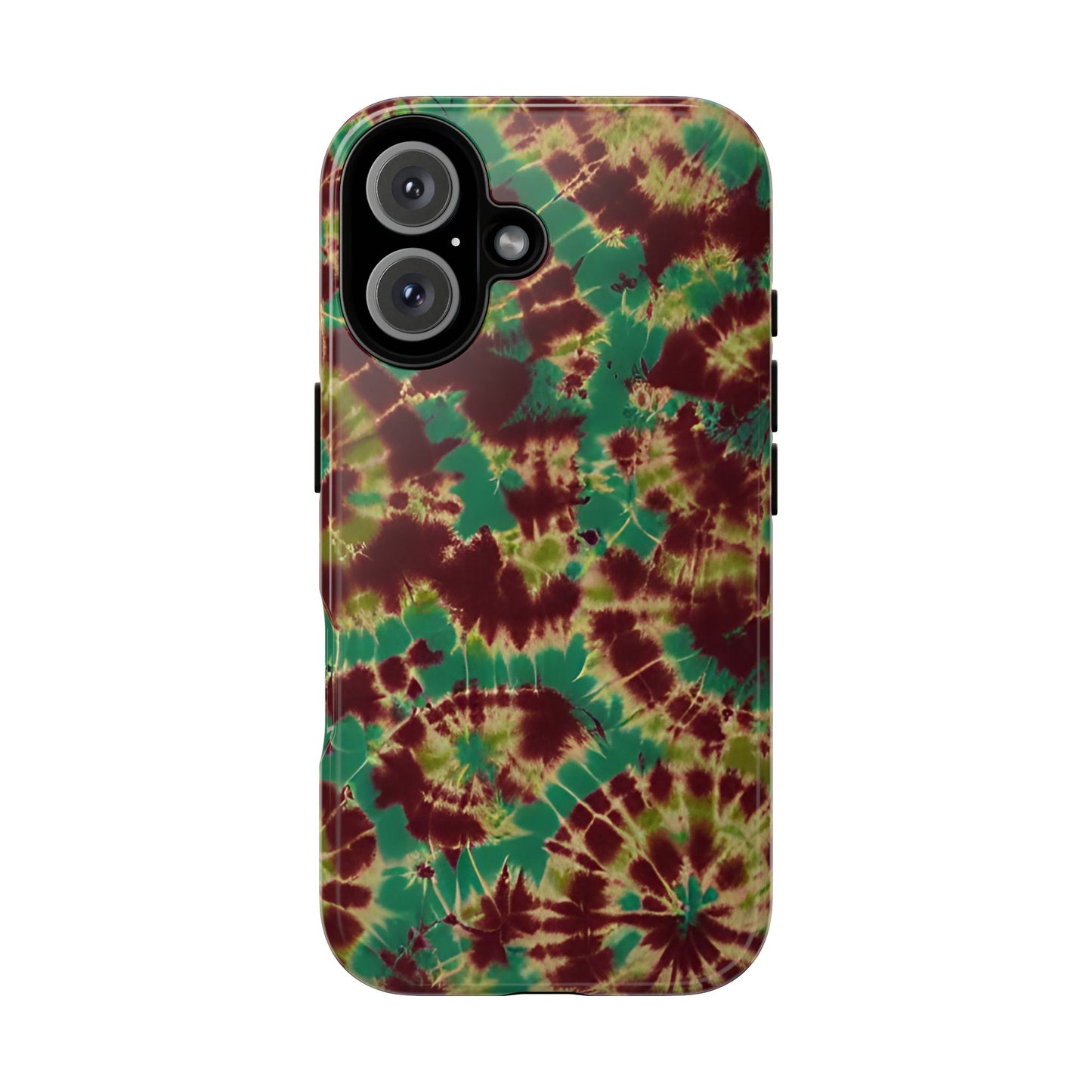 Vampire Art Vintage and Edgy iPhone 16 Tough Case - Forest Tie Dye