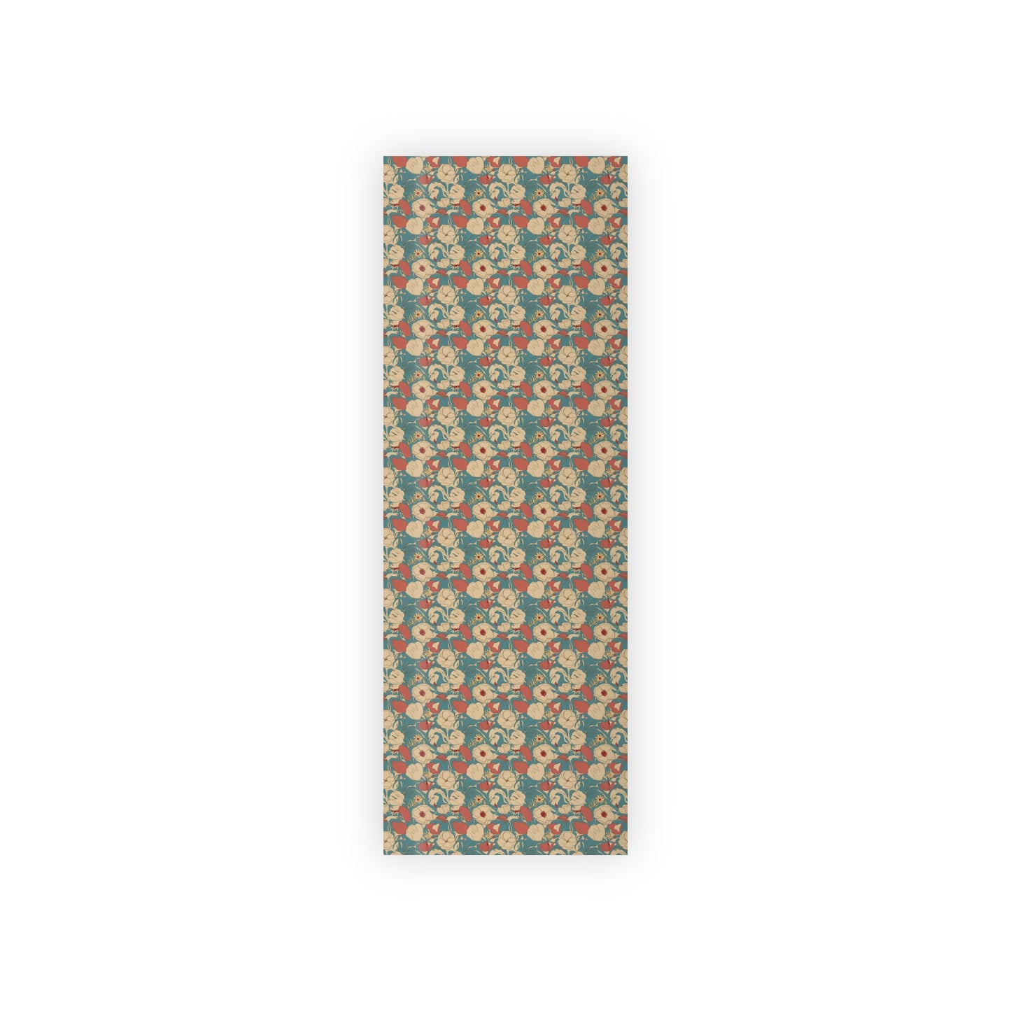 Vampire Art Retro Luxe Eco-Friendly Gift Wrapping Paper Roll (1 pc) - Aged Sixties Florals in Blue - Made in the UK