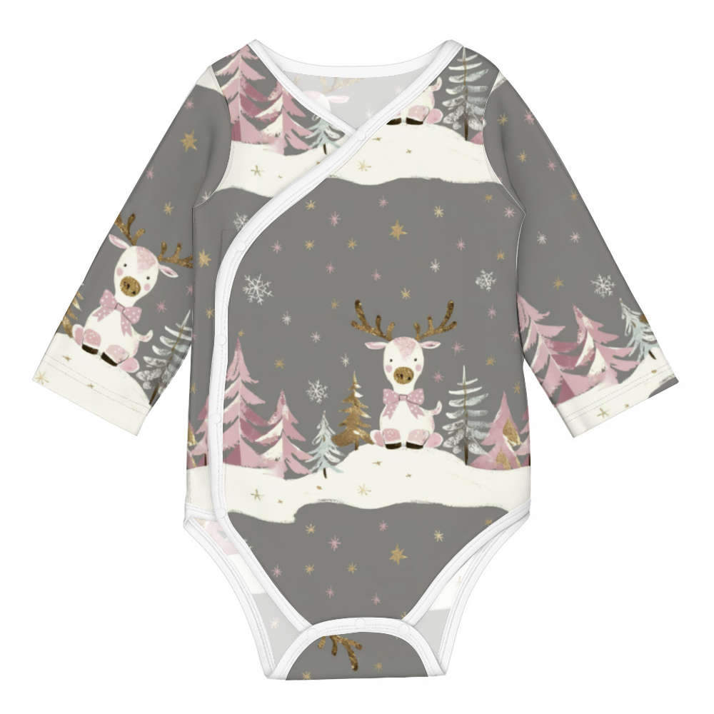 Vampire Art Retro Baby Cotton One-Piece - Christmas Reindeer