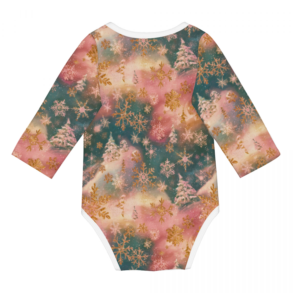 Vampire Art Retro Baby Cotton One-Piece - Christmas Snowflakes