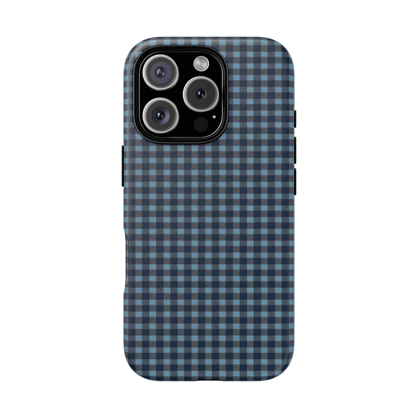 Vampire Art Vintage and Edgy iPhone 16 Tough Case - Black and Blue Chequered