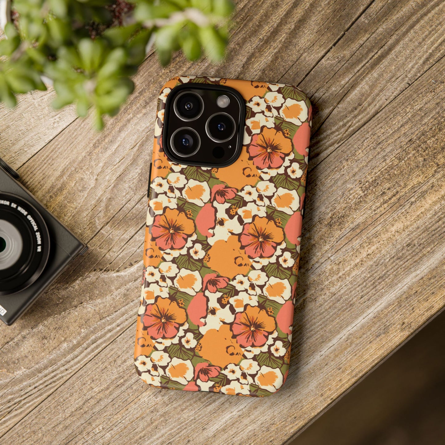 Vampire Art Vintage and Edgy iPhone 16 Tough Case - Boho Sixties Florals