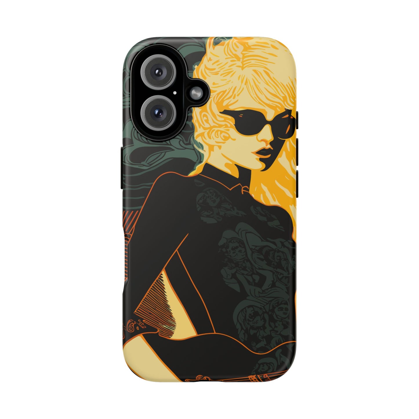 Vampire Art Vintage and Edgy iPhone 16 Tough Case - Rockstar