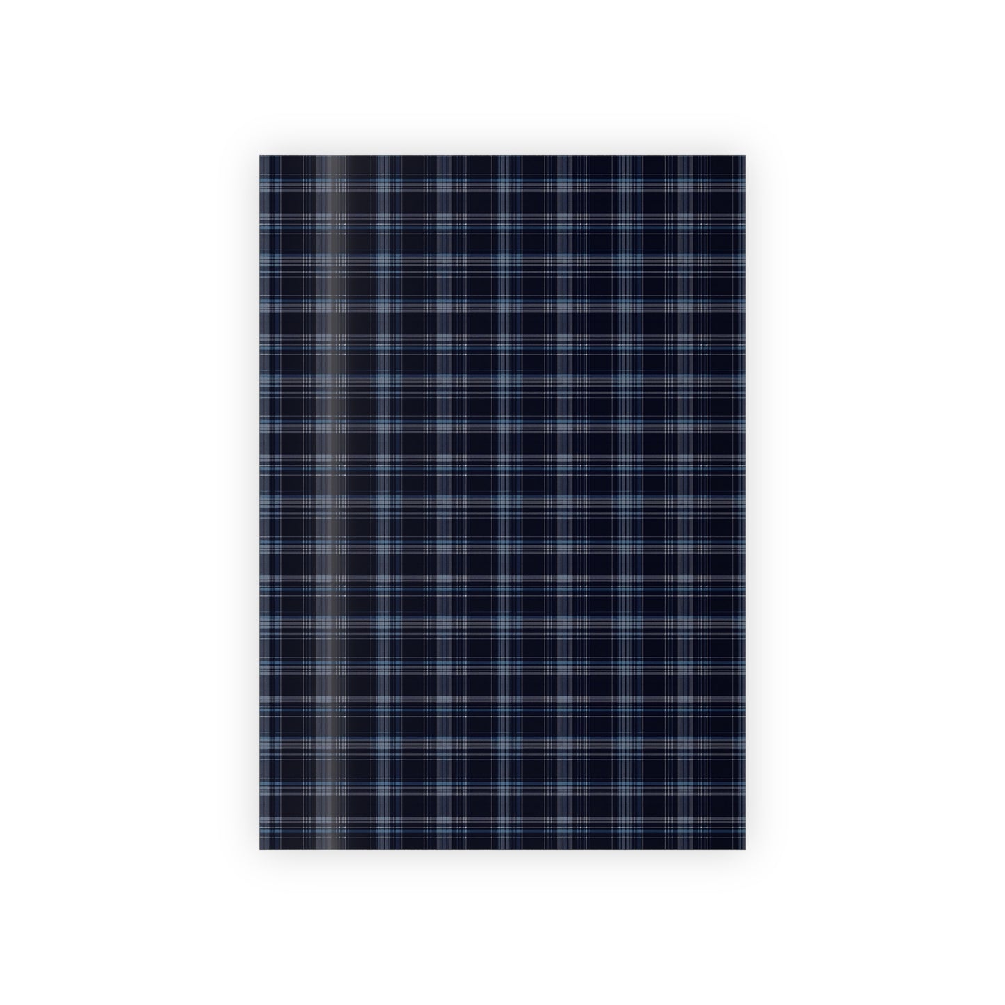 Vampire Art Retro Luxe Eco-Friendly Gift Wrapping Paper Roll (1 pc) - Blue Traditional Tartan - Made in the UK