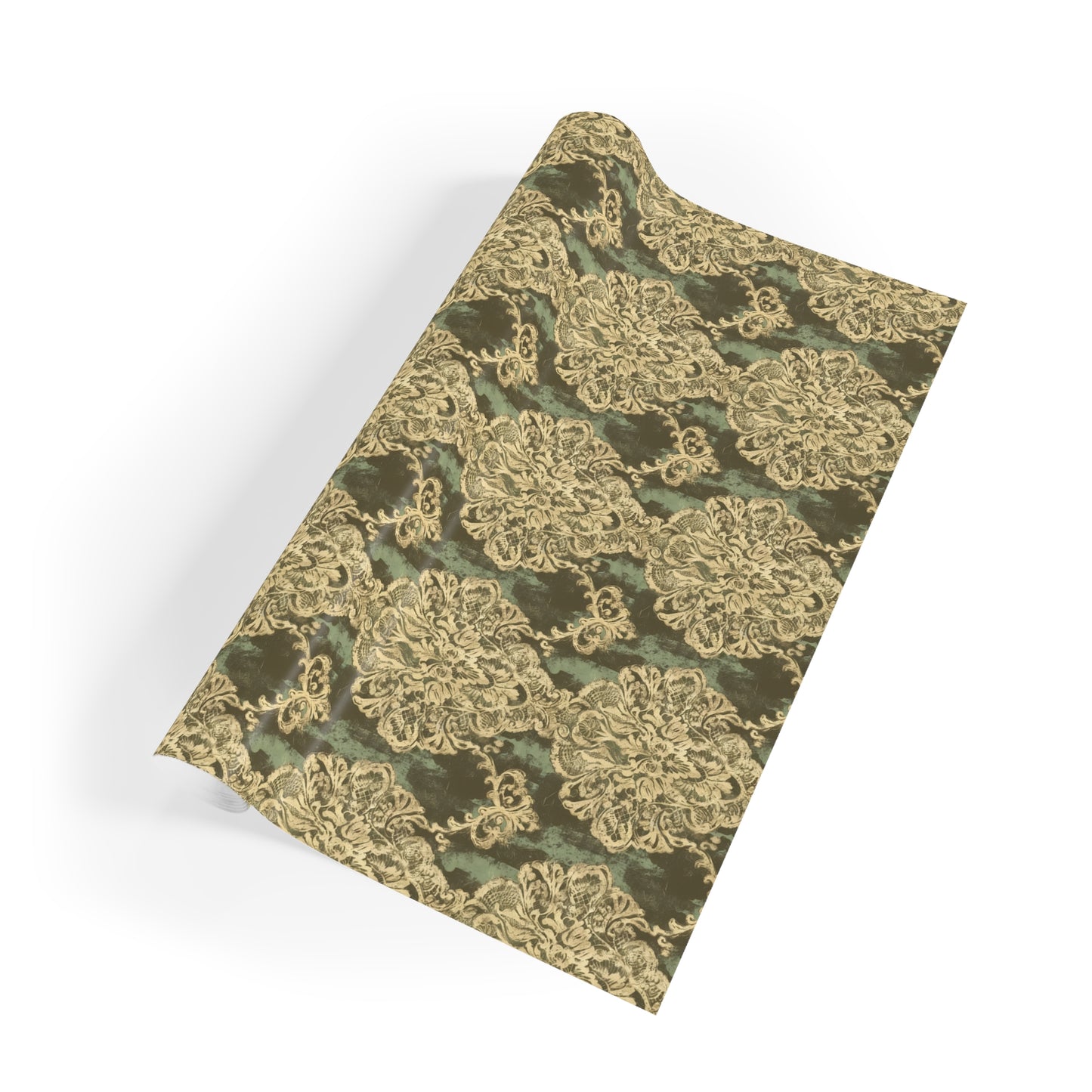 Vampire Art Retro Luxe Eco-Friendly Gift Wrapping Paper Roll (1 pc) - Grunge Damask - Made in the UK