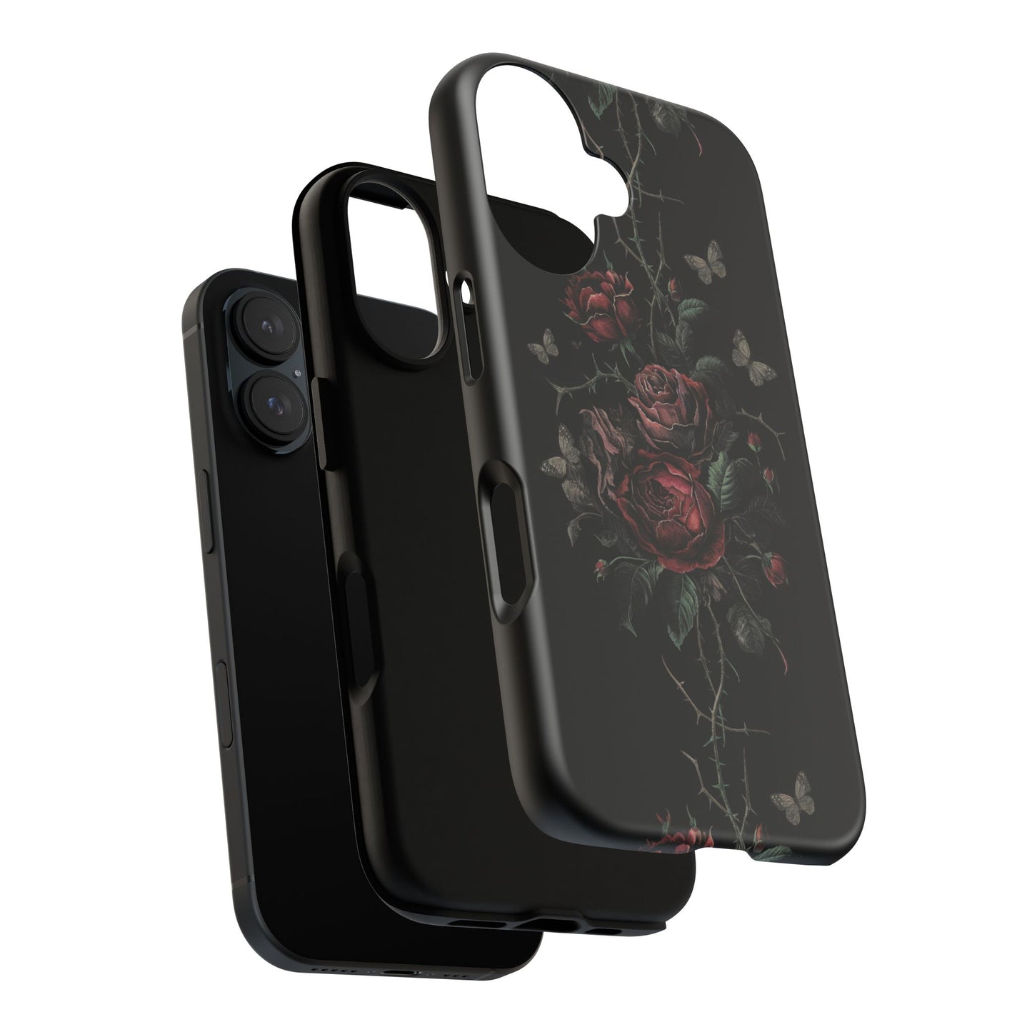 Vampire Art Vintage and Edgy iPhone 16 Tough Case - Goth Roses