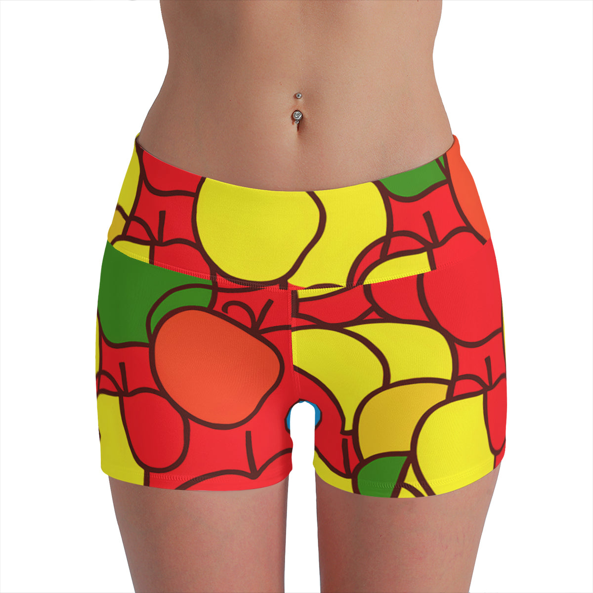 Vampire Art Retro Yoga Cycling Sports Shorts - Sixties Apples