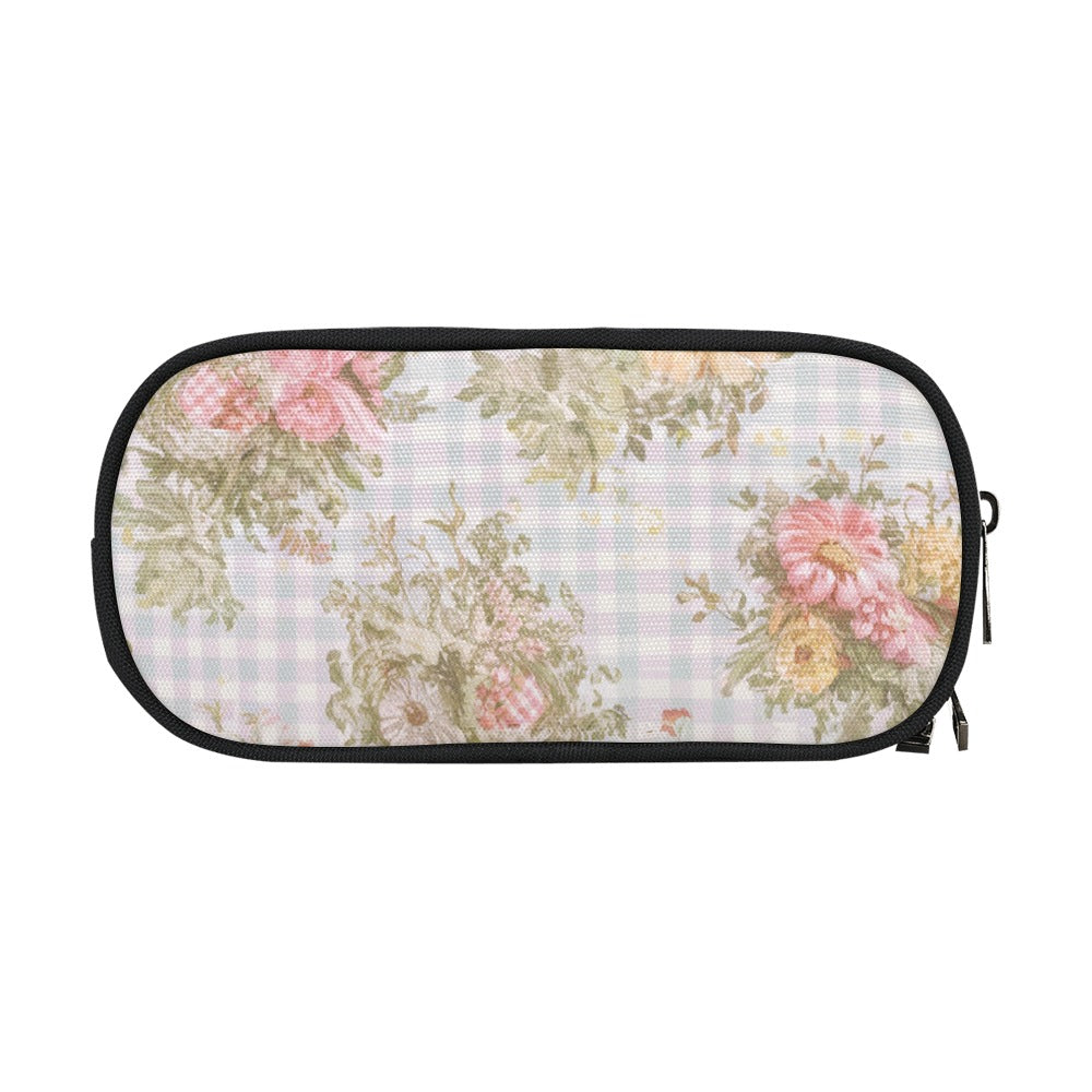 Vampire Art Studio Caddy: Deluxe Pencil Pouch - Shabby Chic Retro Checkered