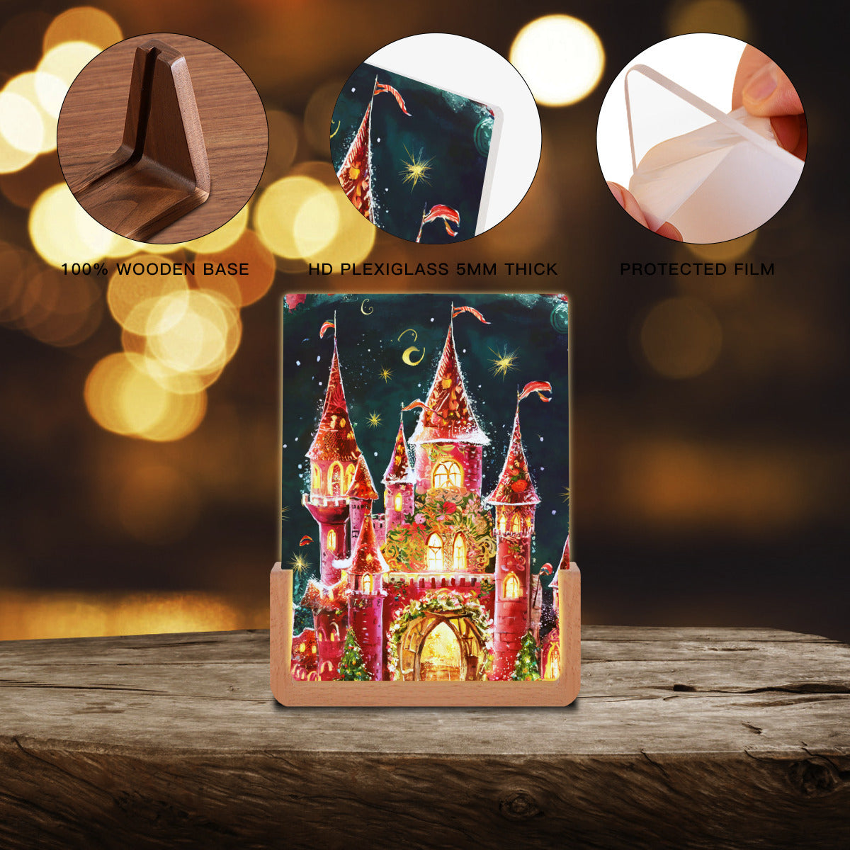 Vampire Art Magical Christmas Castle Retro Night Light Nursery Decor Gift Kids Room Baby Girl Gift