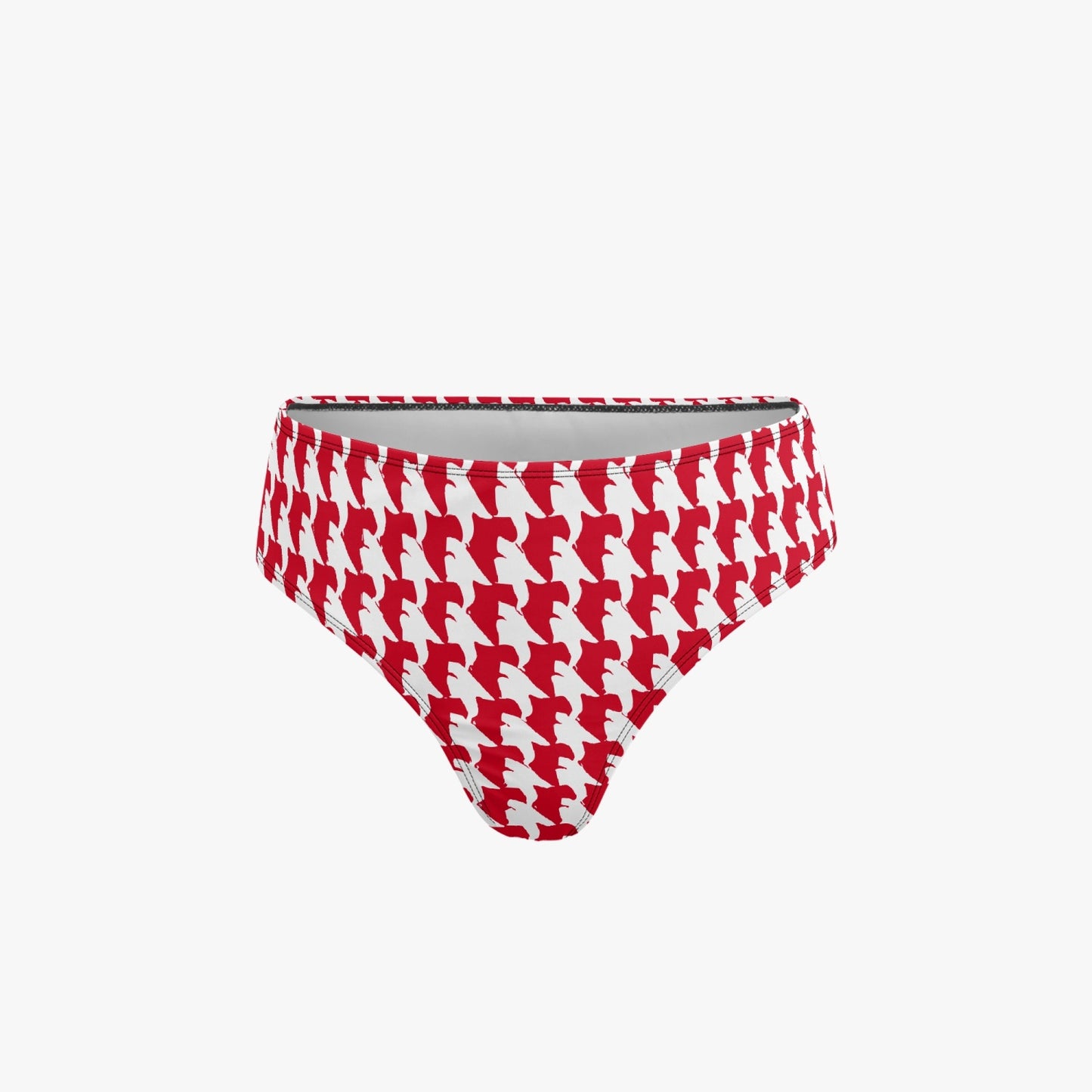 Vampire Art Retro Halter Two-Piece Tankini Swimsuit - Red Houndstooth