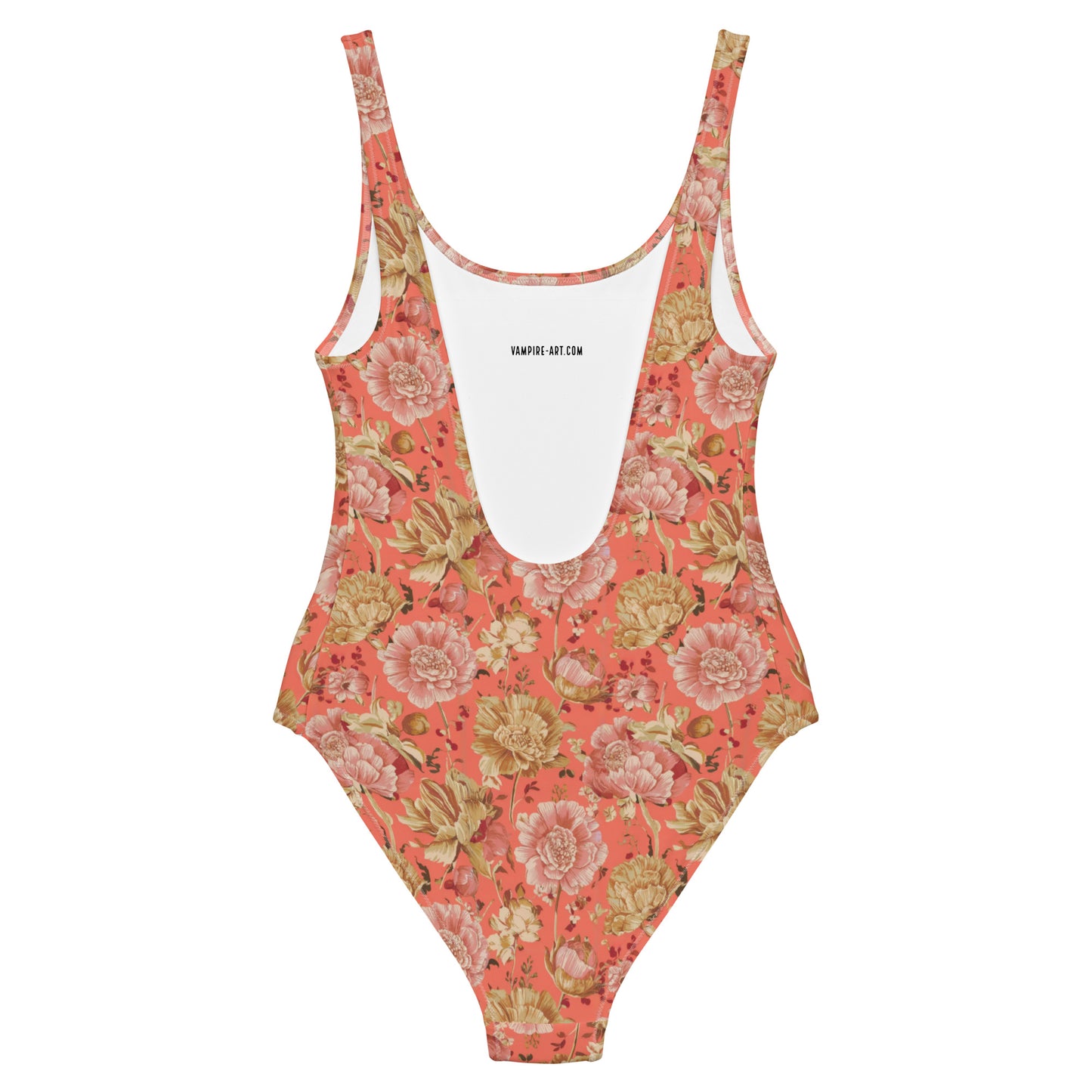 Vampire Art Timeless Low Back One-Piece Swimsuit - Coral