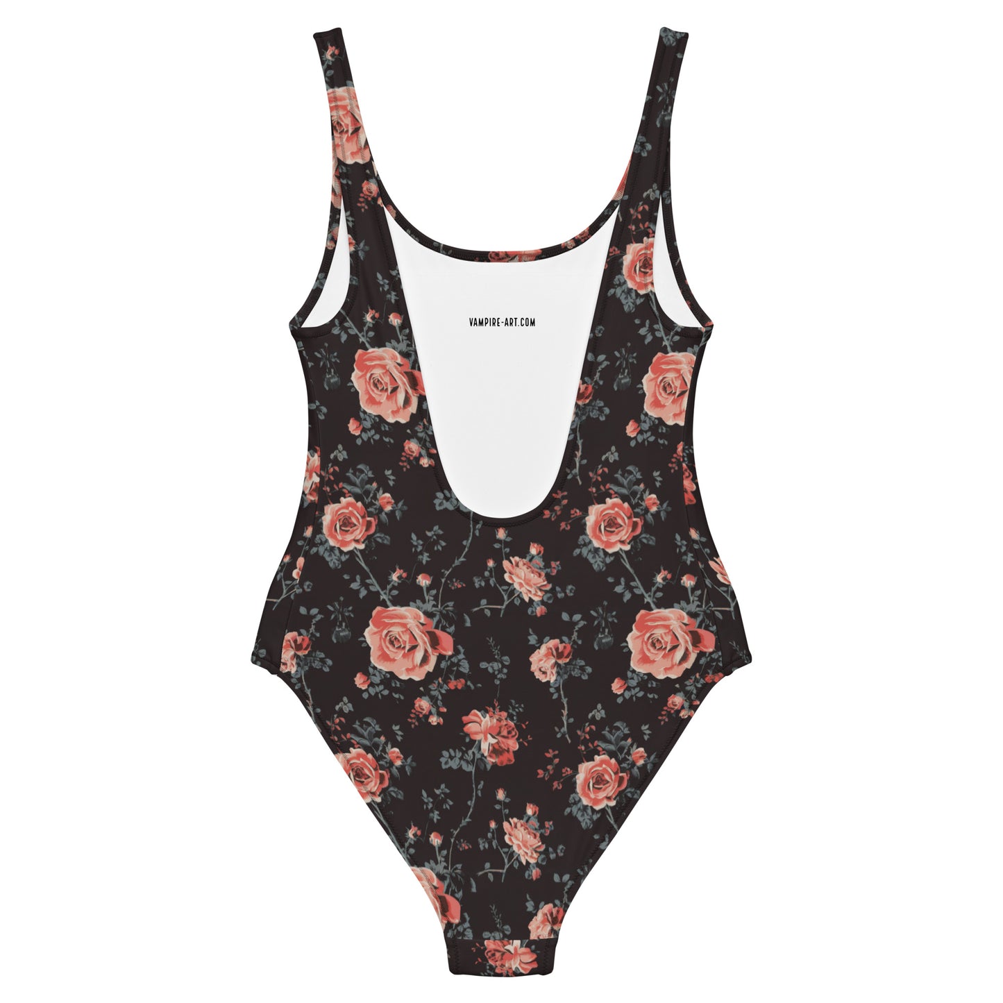 Vampire Art Timeless Low Back One-Piece Swimsuit - Roses and Thorns