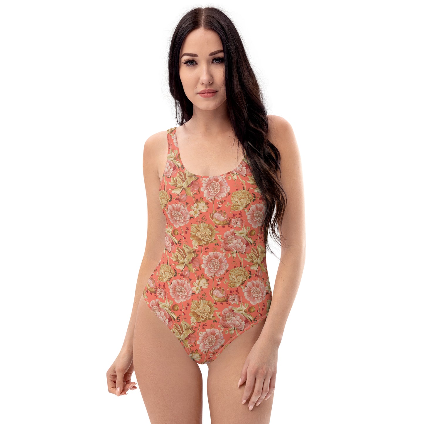 Vampire Art Timeless Low Back One-Piece Swimsuit - Coral