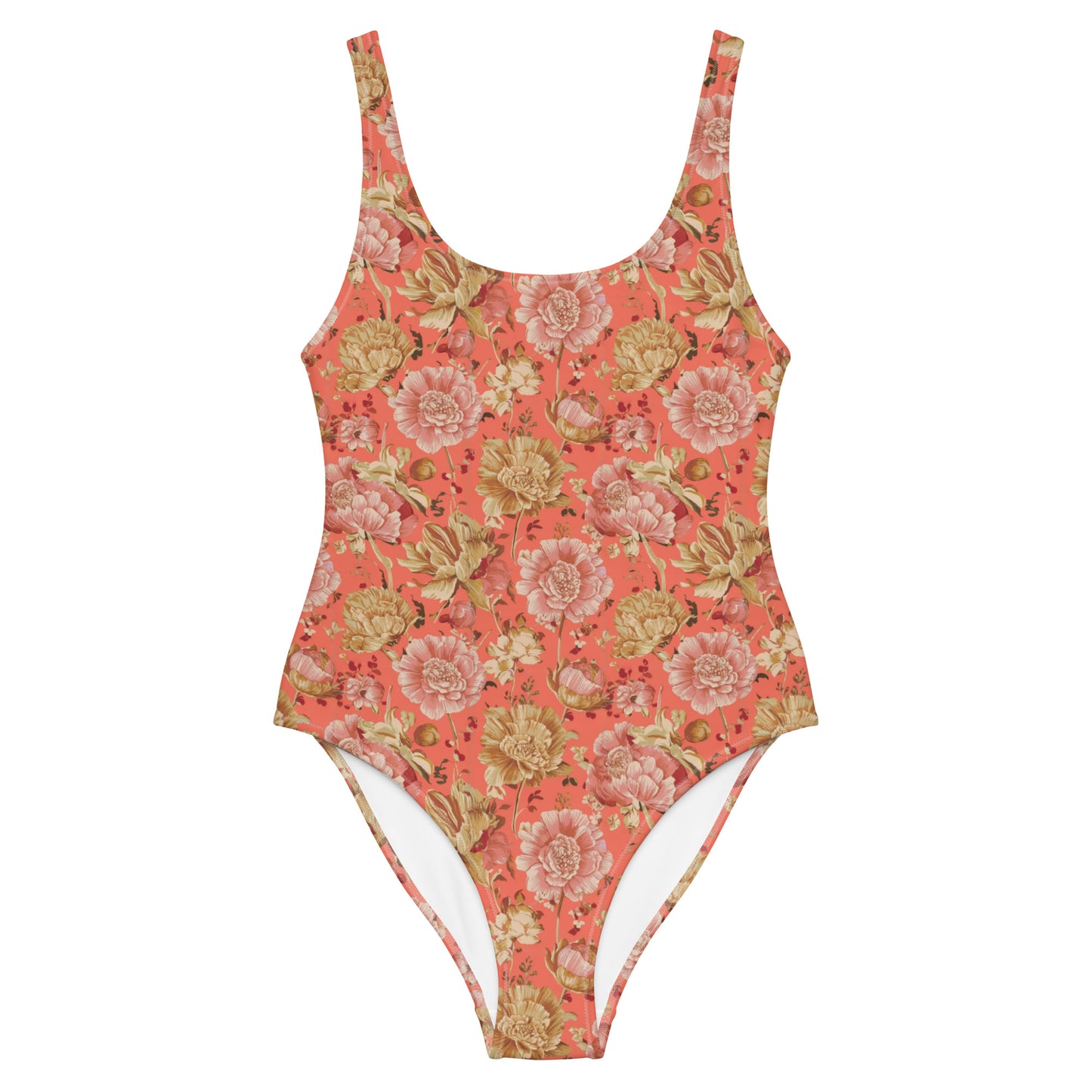 Vampire Art Timeless Low Back One-Piece Swimsuit - Coral