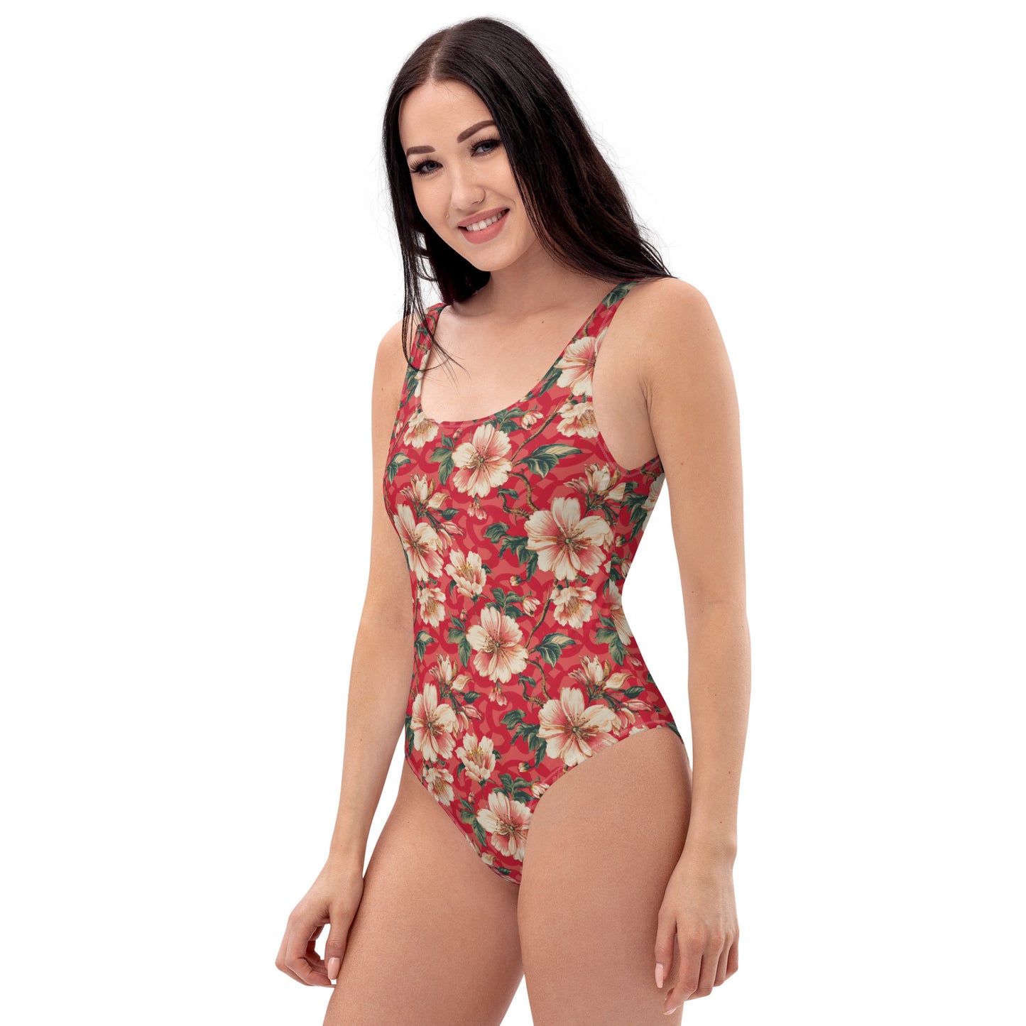 Vampire Art Timeless Low Back One-Piece Swimsuit - Cherry