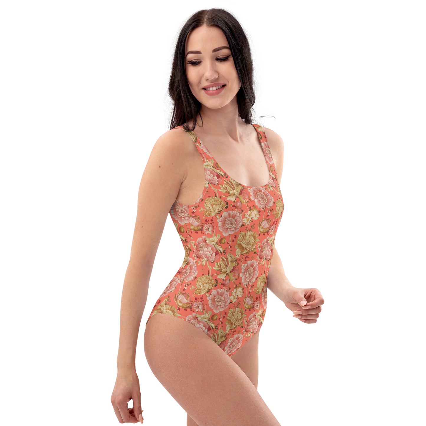 Vampire Art Timeless Low Back One-Piece Swimsuit - Coral