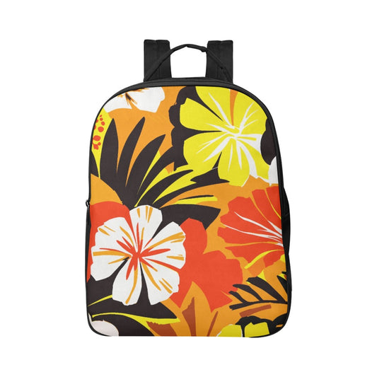 Vampire Art Retro Unisex Adult  School Bag - Retro Sixties Bold Florals in Yellow and Orange