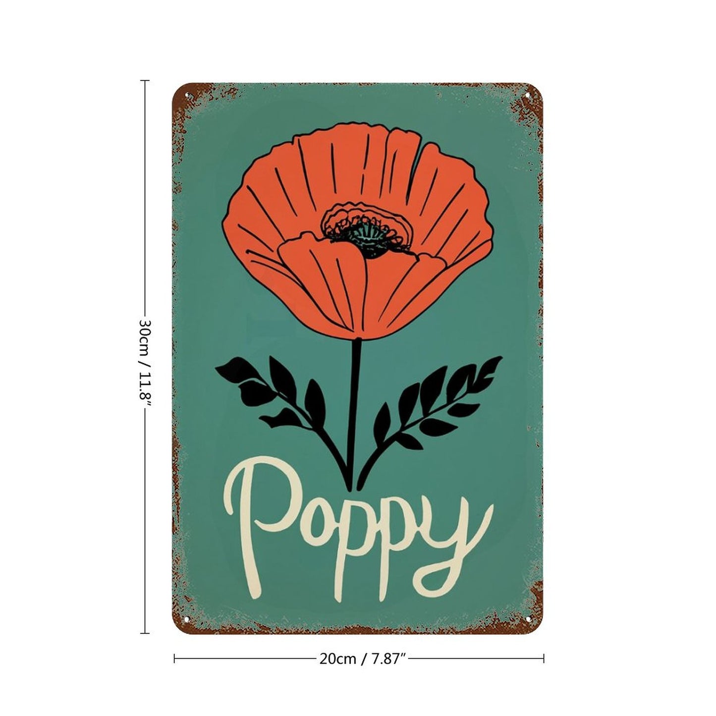 Vampire Rusted Vintage Effect Metal Wall Art Tin Sign-11.8"x7.9"/ 30x20cm - Poppy