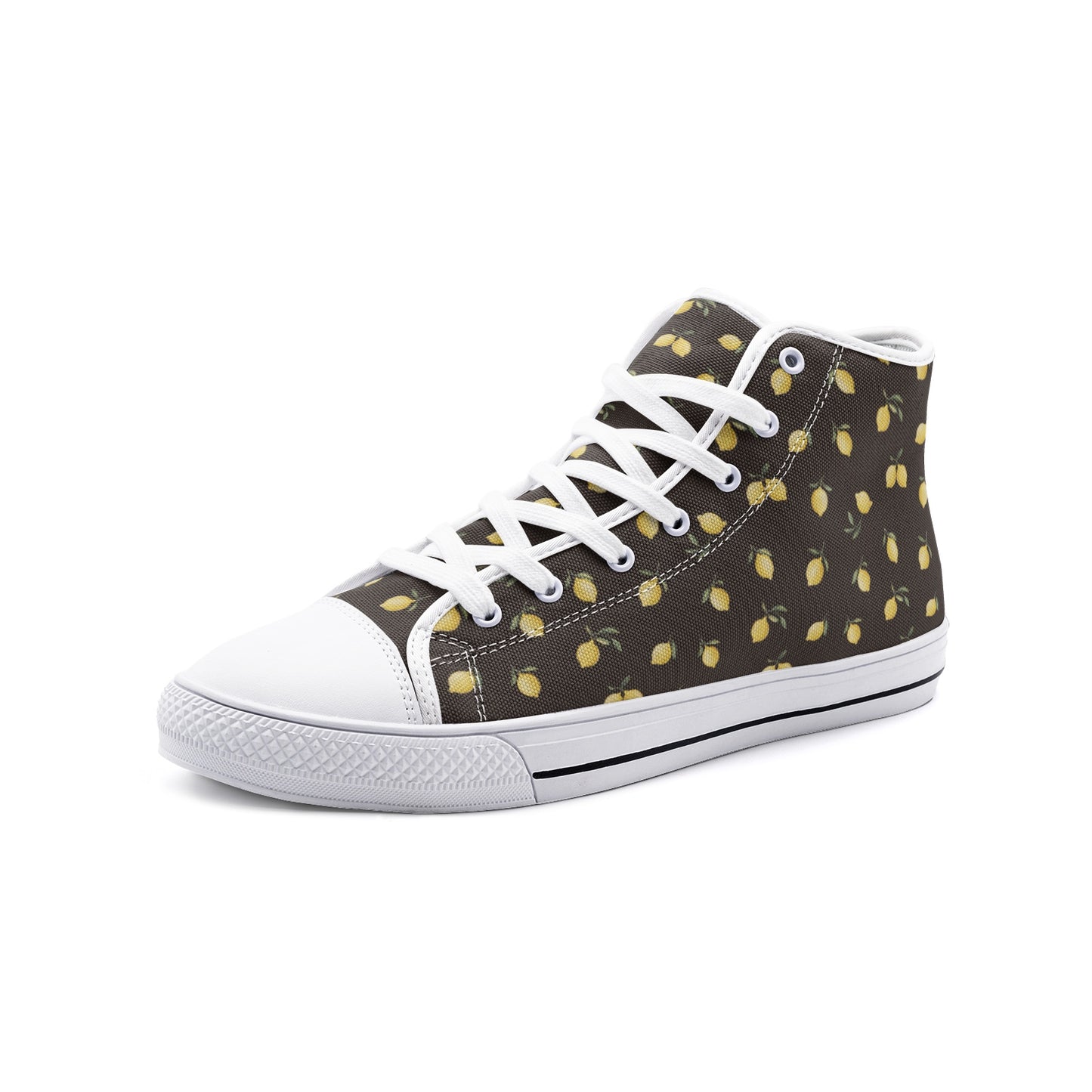 Vampire Art Whimsigoth Unisex High Top Canvas Shoes - Lemons - Available in Black or White