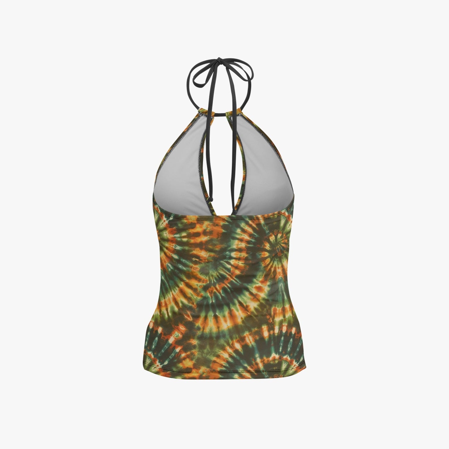 Vampire Art Retro Halter Two-Piece Tankini Swimsuit - Tie Dye in Earthy Colours