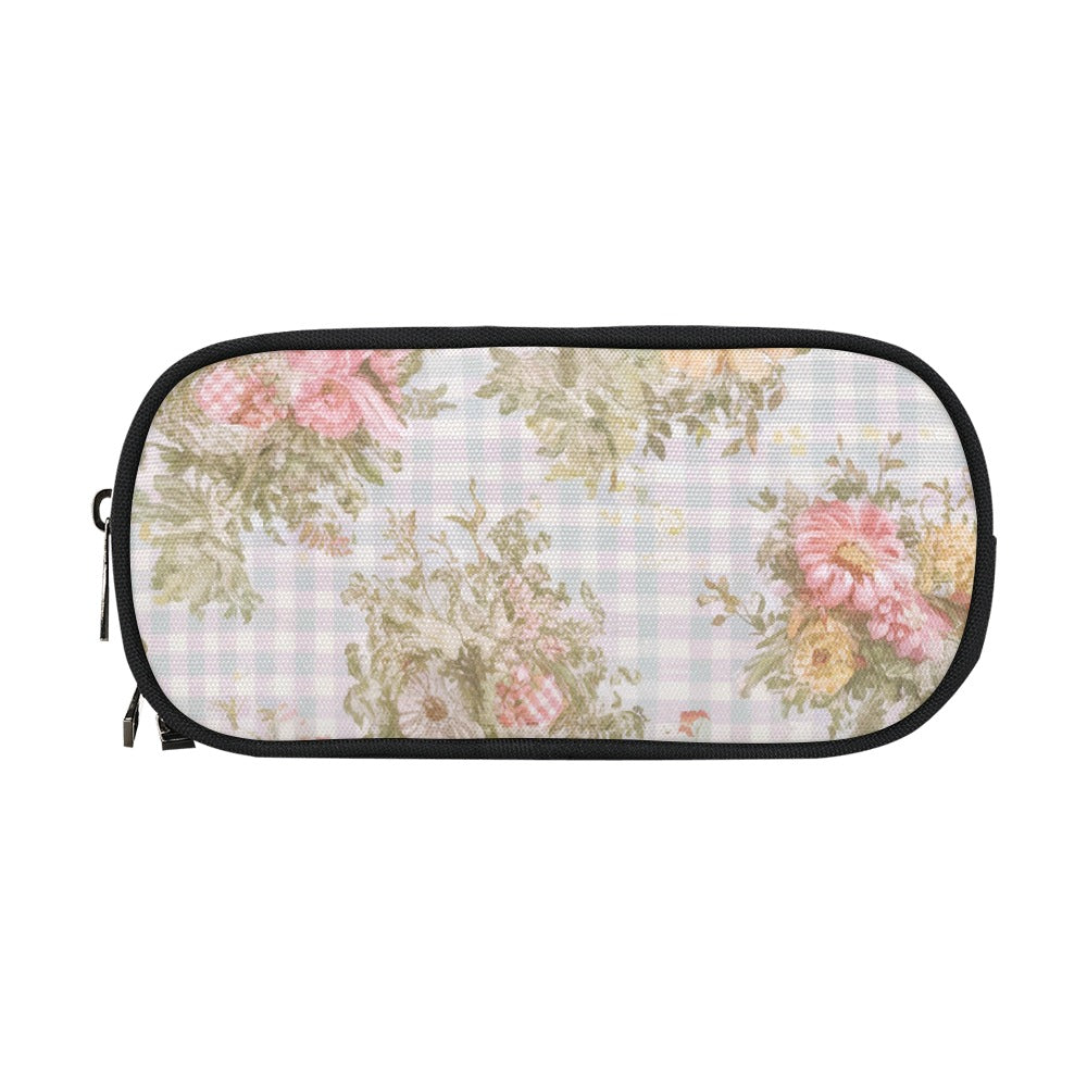 Vampire Art Studio Caddy: Deluxe Pencil Pouch - Shabby Chic Retro Checkered