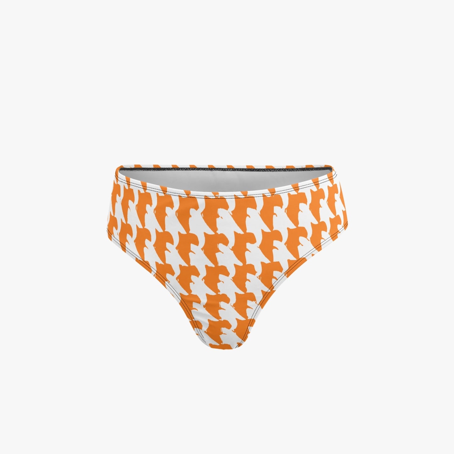 Vampire Art Retro Halter Two-Piece Tankini Swimsuit - Orange Houndstooth