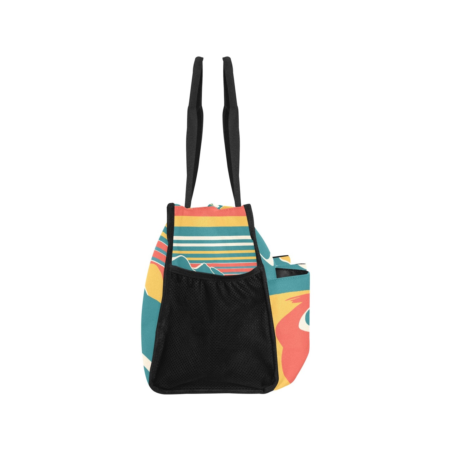 Vampire Art Retro Large Multi-pocket Beach Bag - Malibu in Vintage Colours