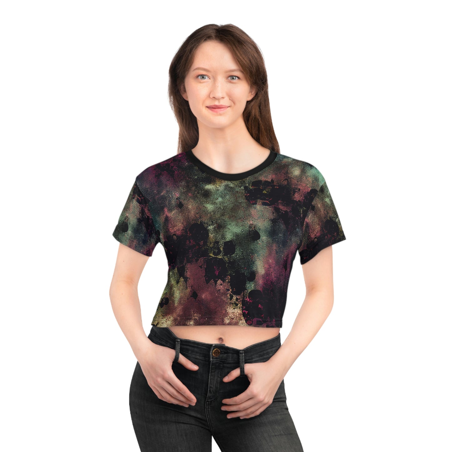 Vampire Art Grunge Crop Tee