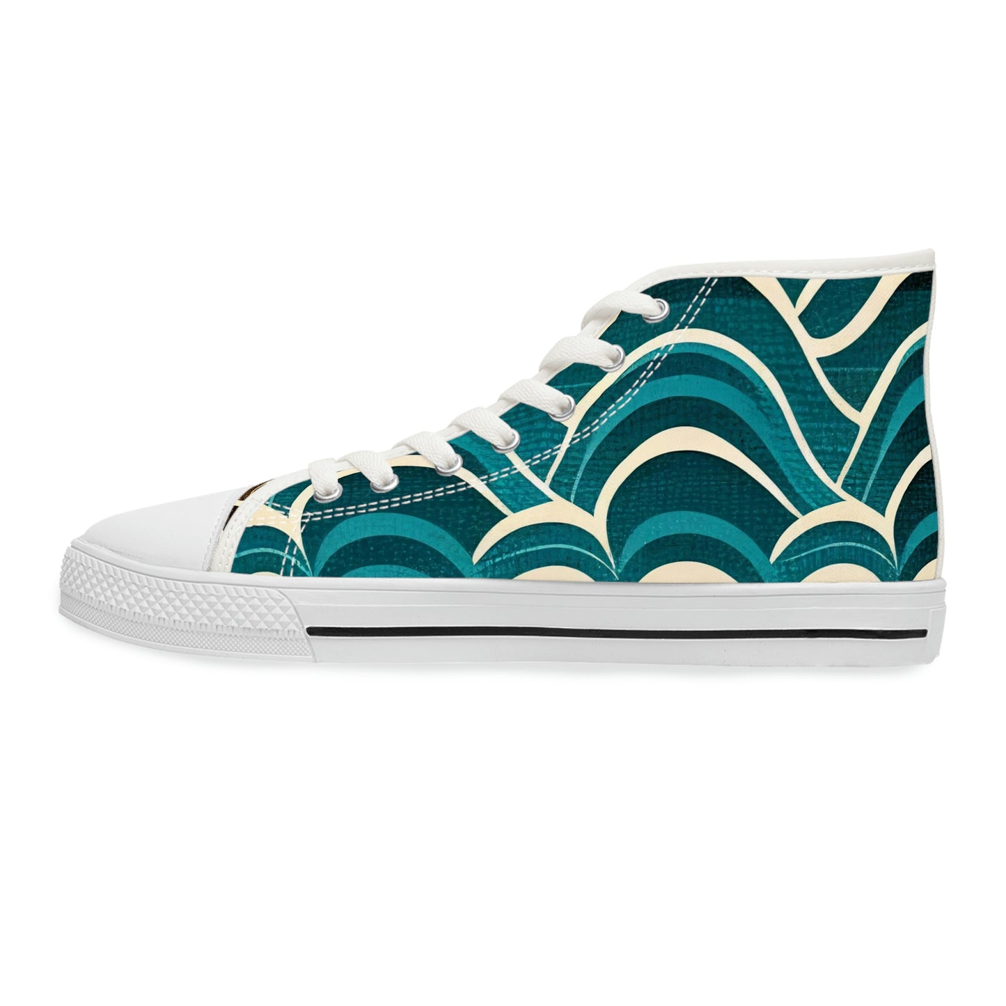 Women's Grunge High Top Sneakers - Waves