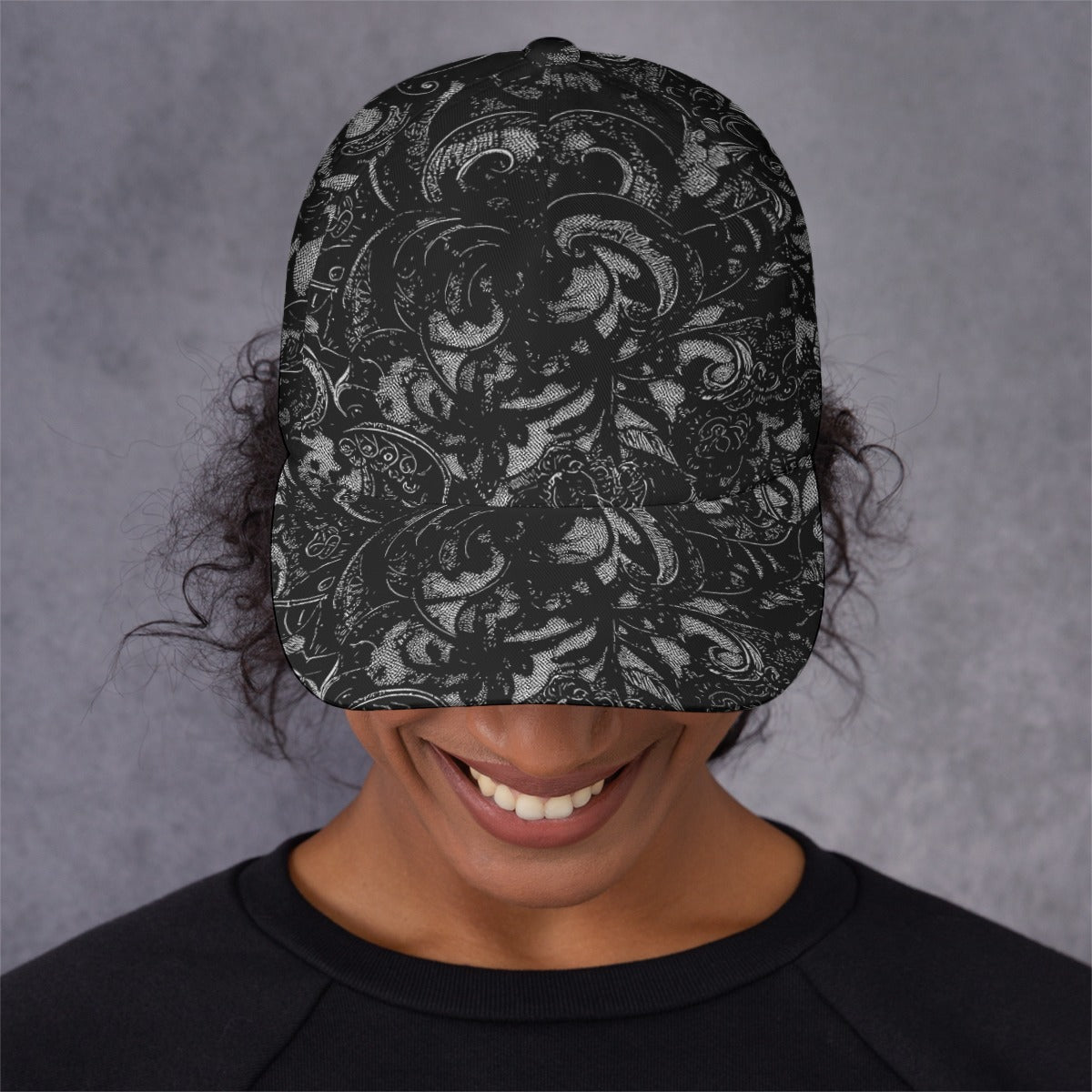 Vampire Art Victorian Vintage Black Lace Peaked Cap