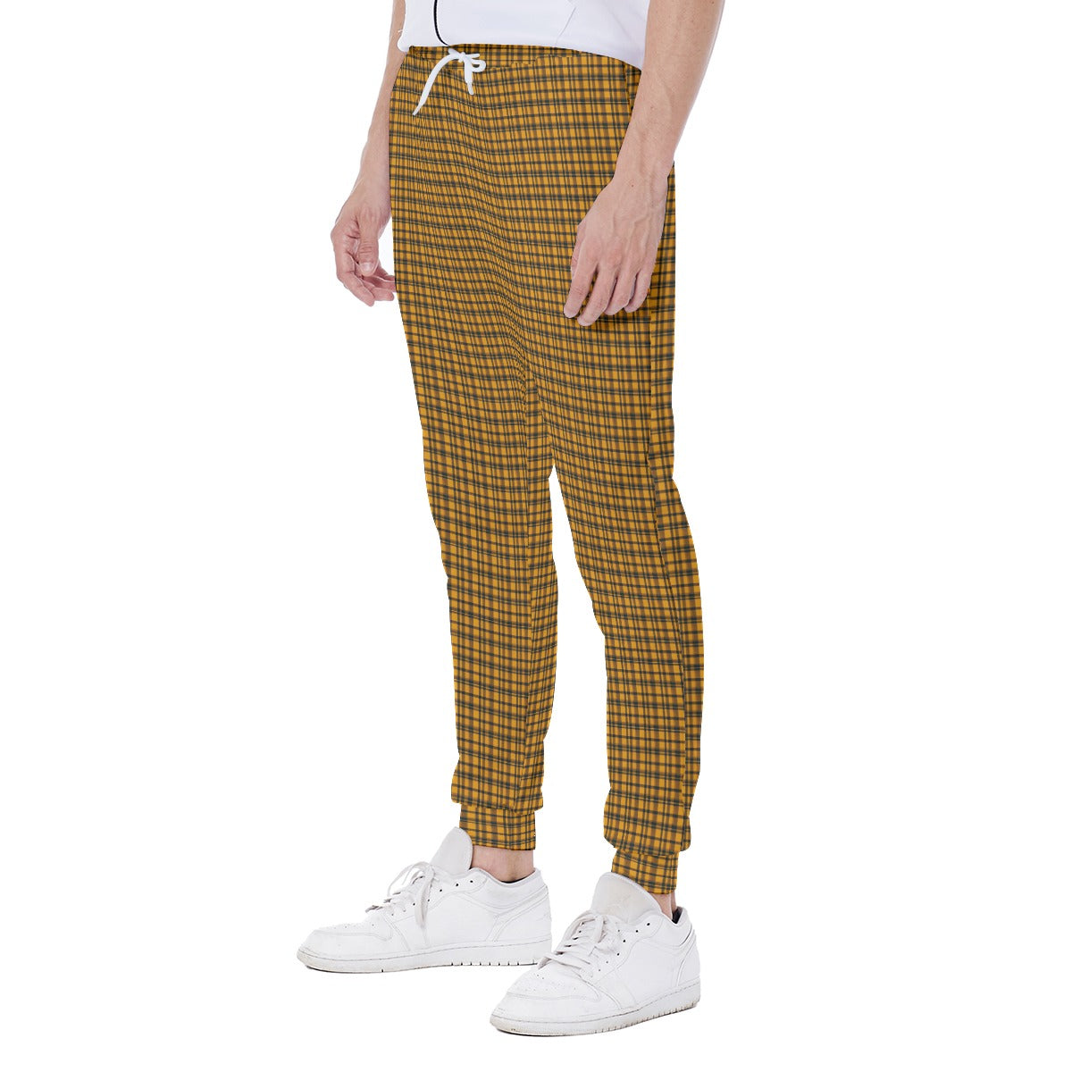 Vampire Art Eco-friendly Dark Academia Gold Tartan rPET Unisex Pants