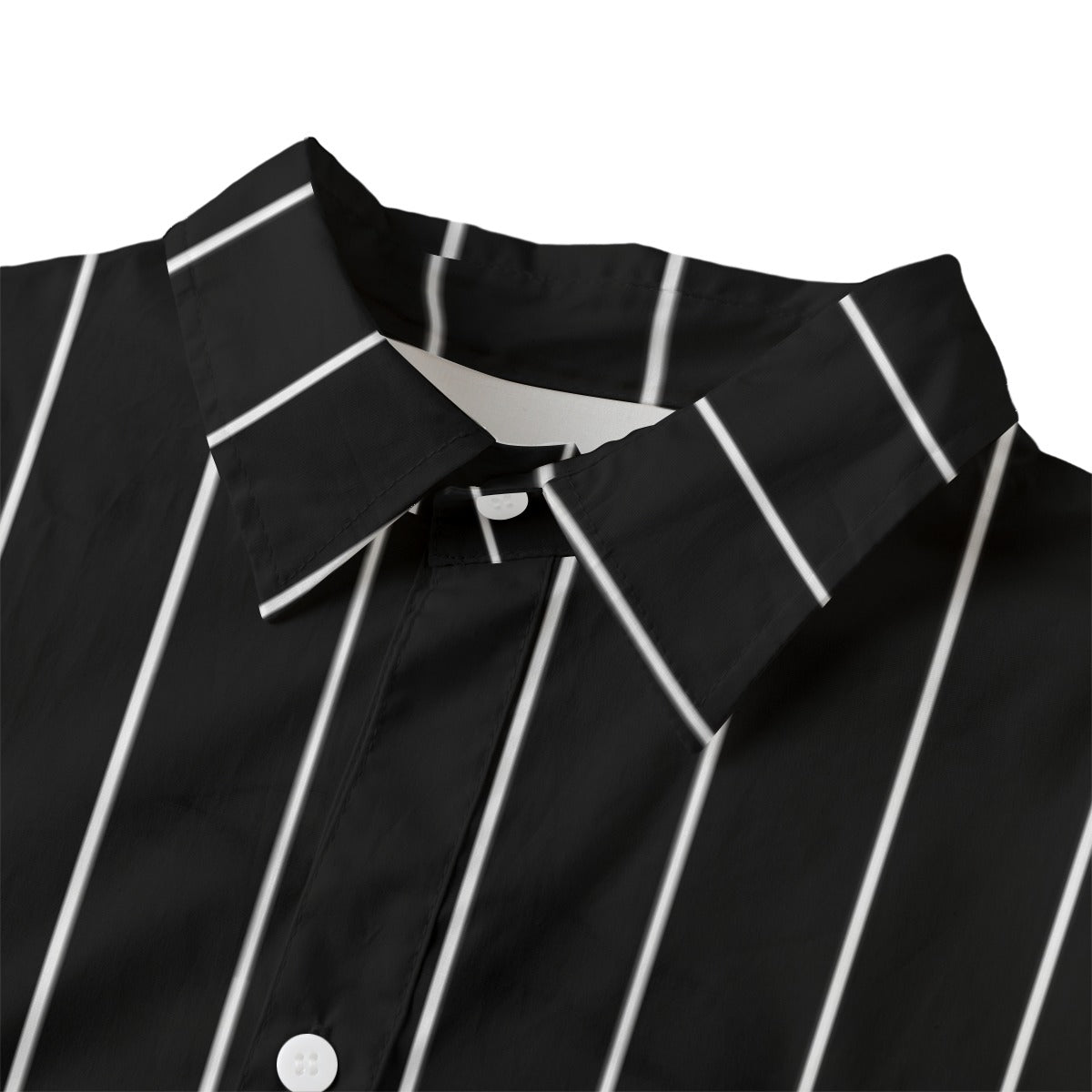 Vampire Art Victorian Vintage Black Striped Women's Long Blouse |115GSM Cotton poplin