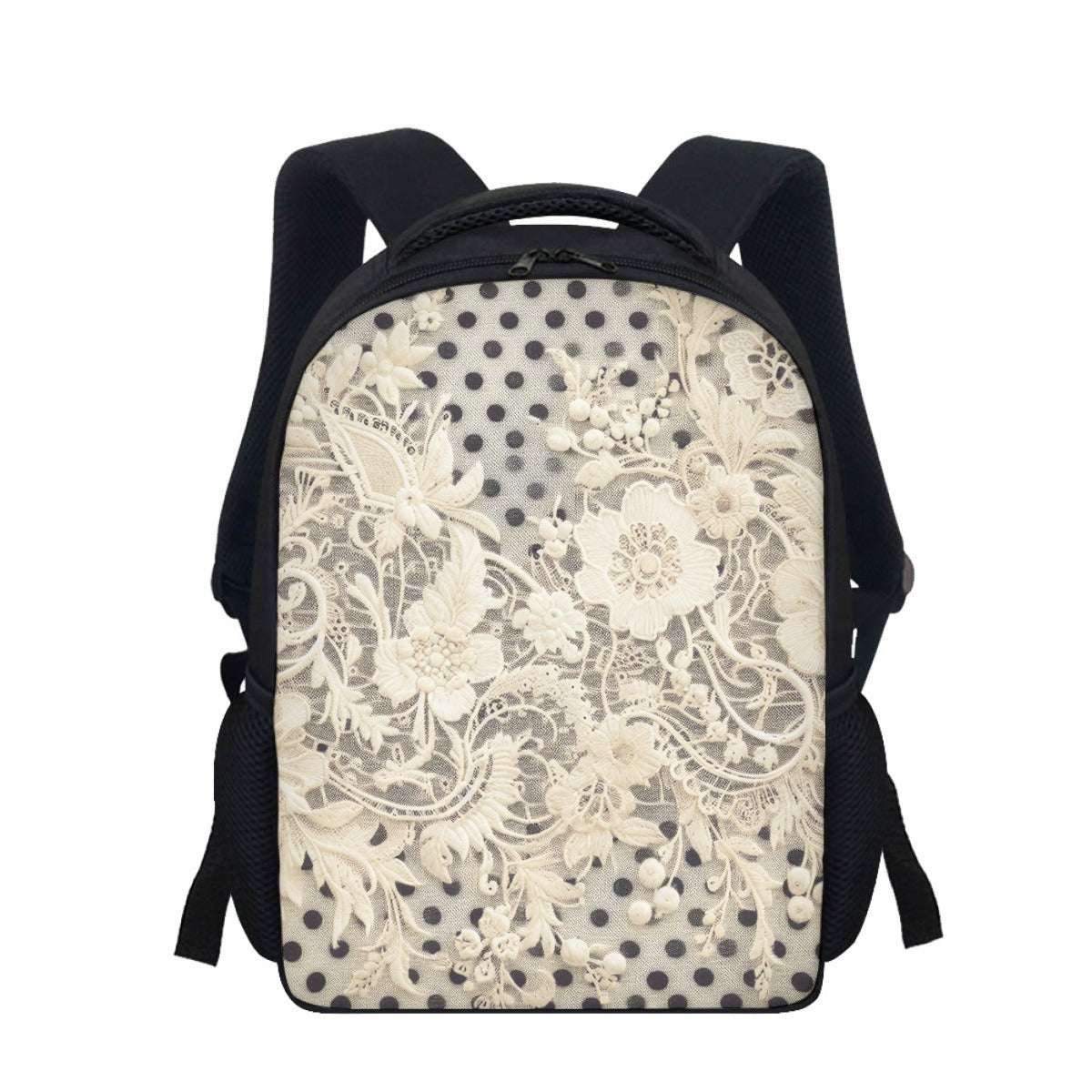 Vampire Art Retro Student Backpack Available in 3 sizes - Vintage Victorian Lace Pattern