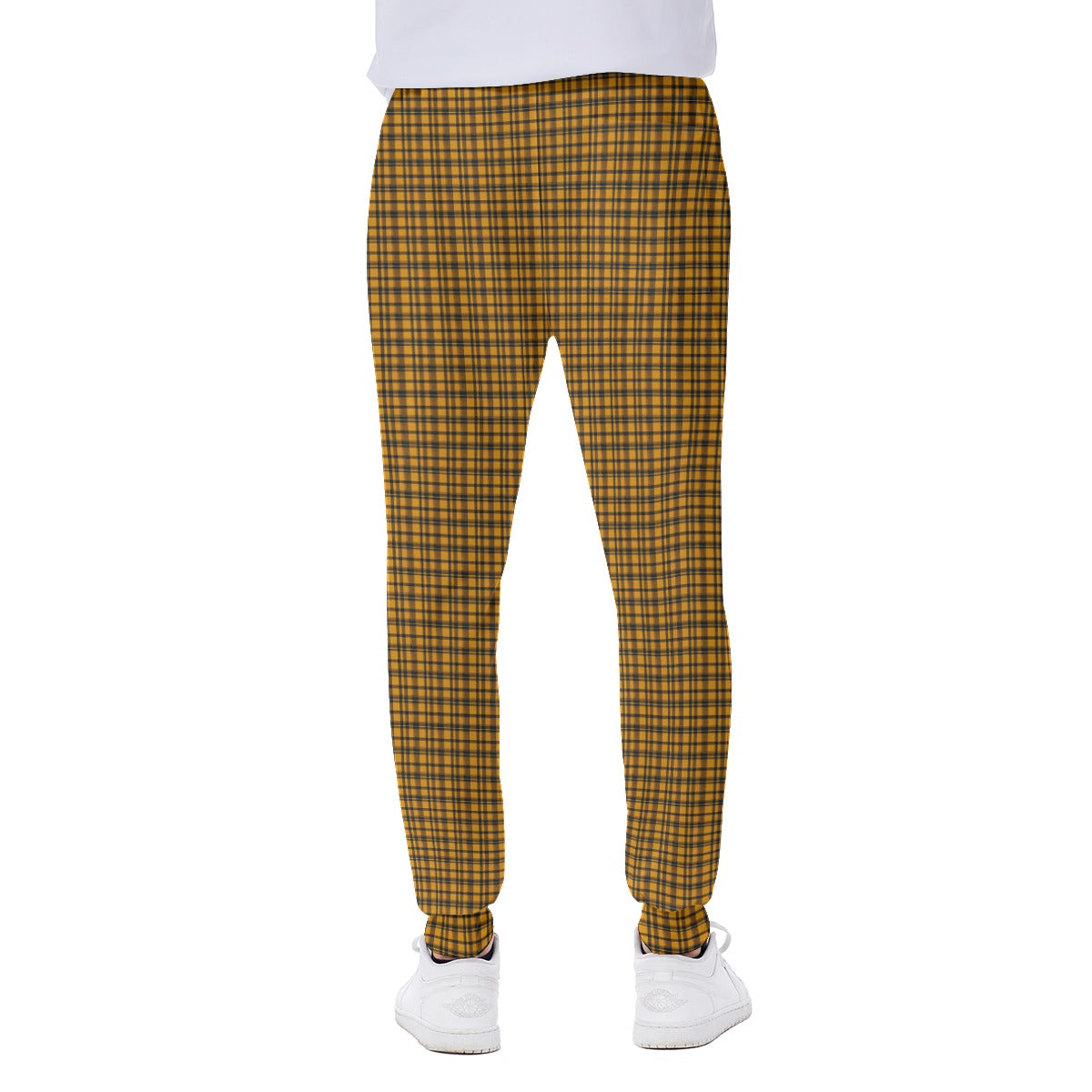 Vampire Art Eco-friendly Dark Academia Gold Tartan rPET Unisex Pants