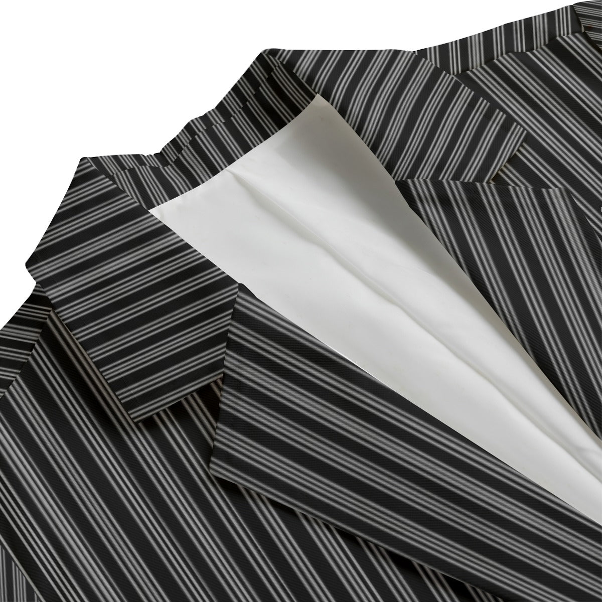 Vampire Art 100% Cotton Vintage Grandad Stripes in Black Women's Leisure Blazer | 245GSM Cotton