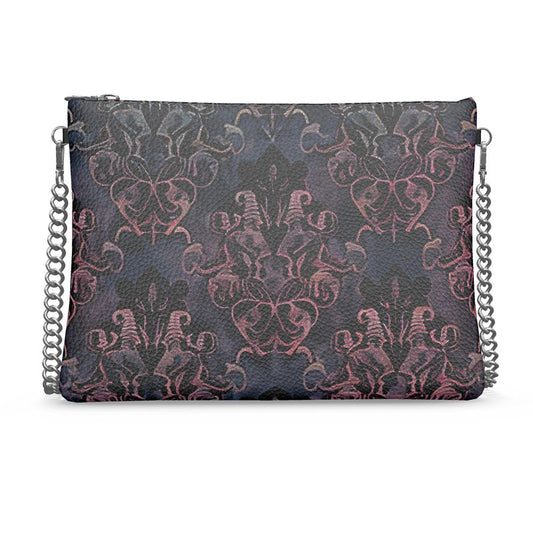 Vampire Art Grunge Goth Damask Crossbody Chain Bag