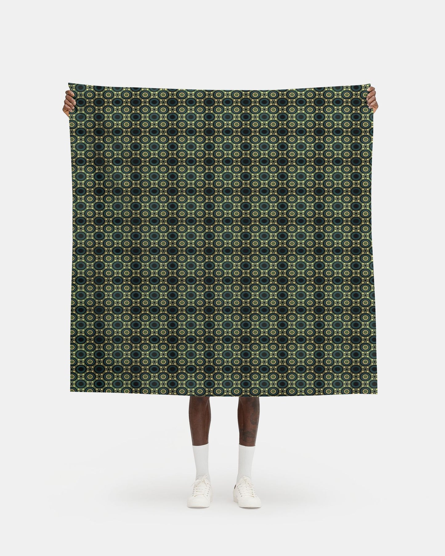 Vampire Art Sixties Green Repeat Pattern Fabric