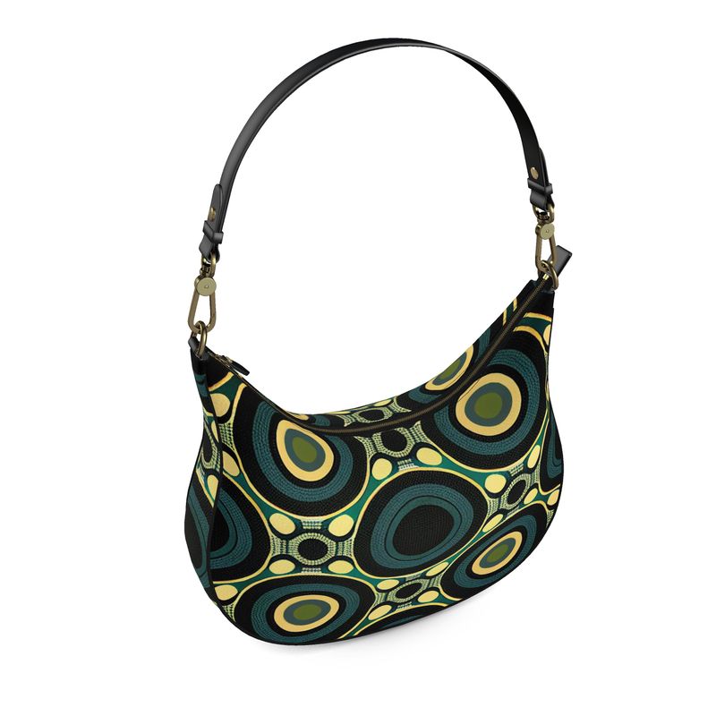 Vampire Art Grunge Sixties Green Curve Hobo bag